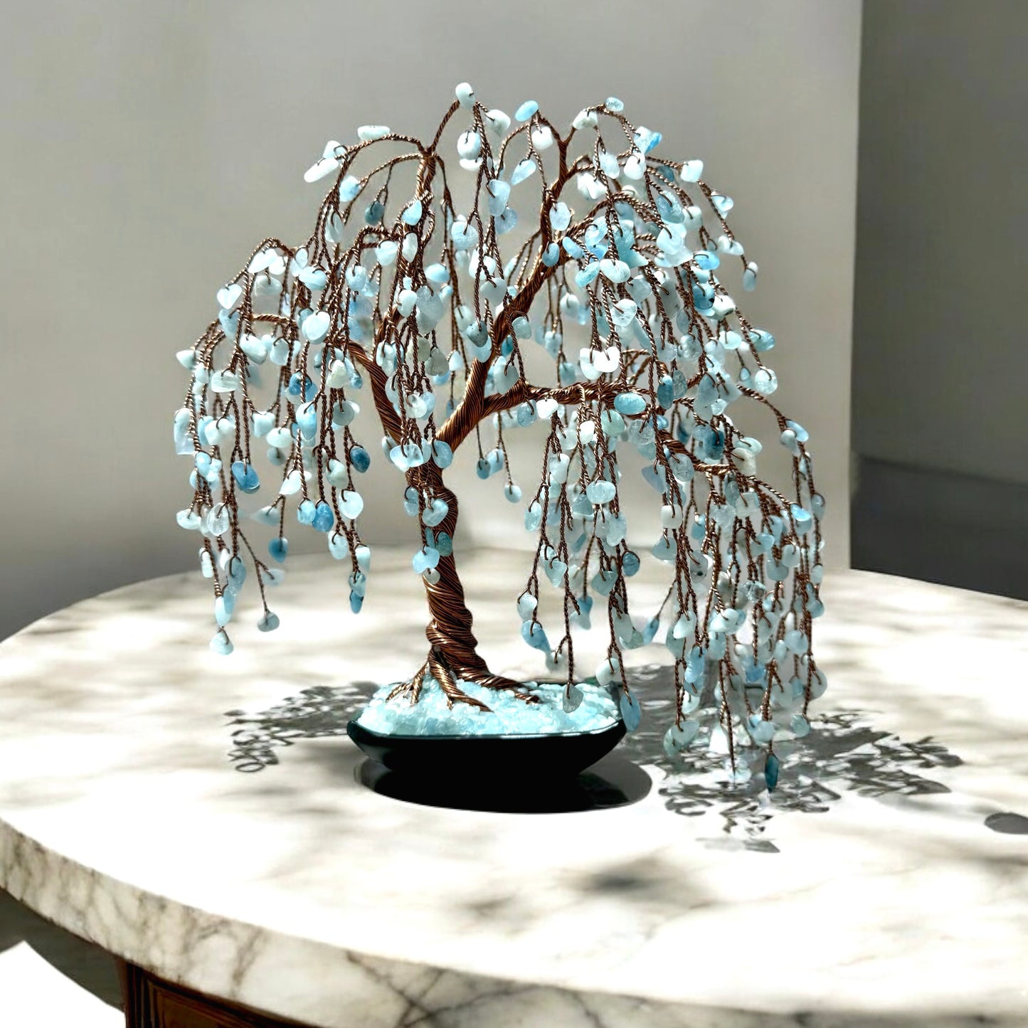 Aquamarine Willow Crystal tree