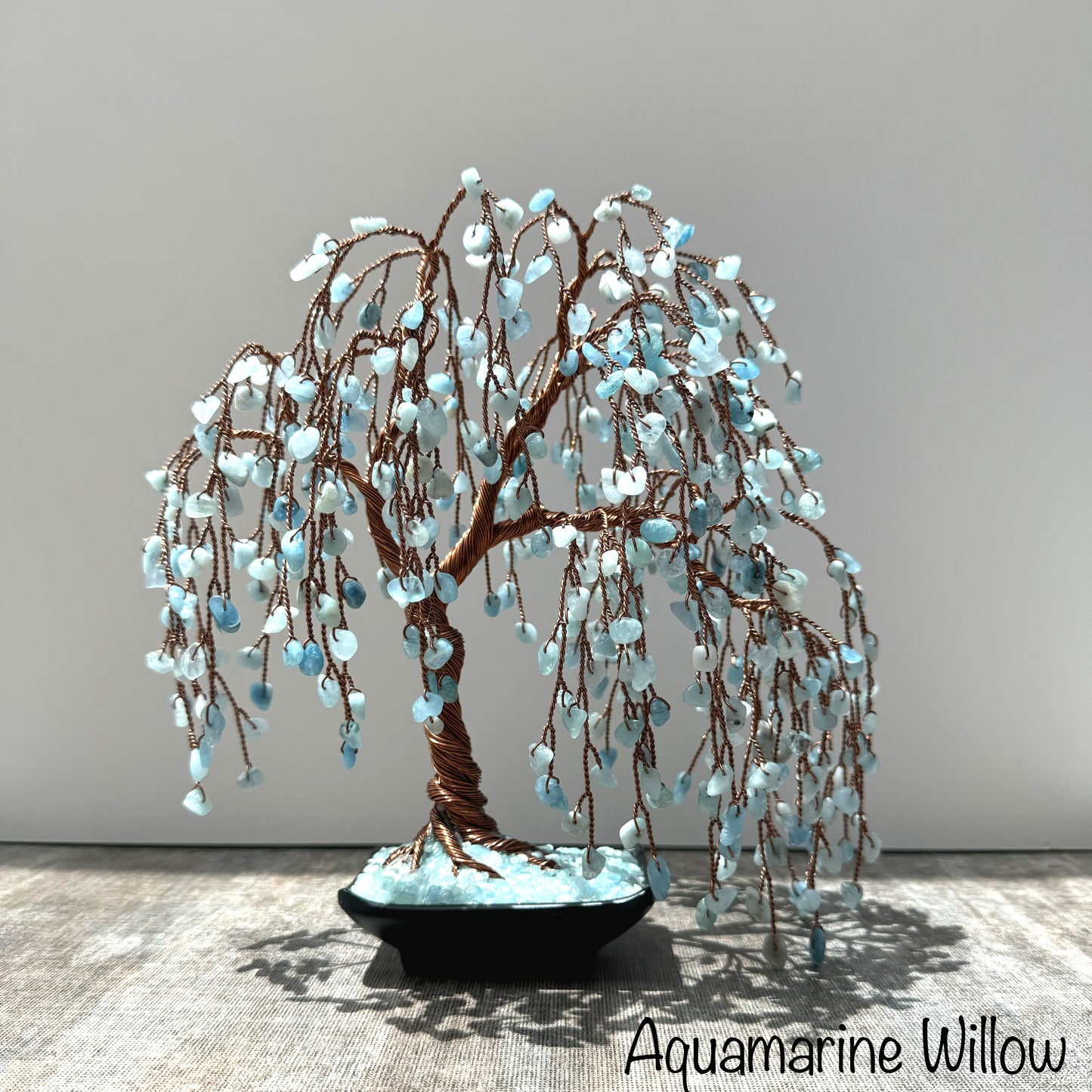 Aquamarine Willow Crystal tree