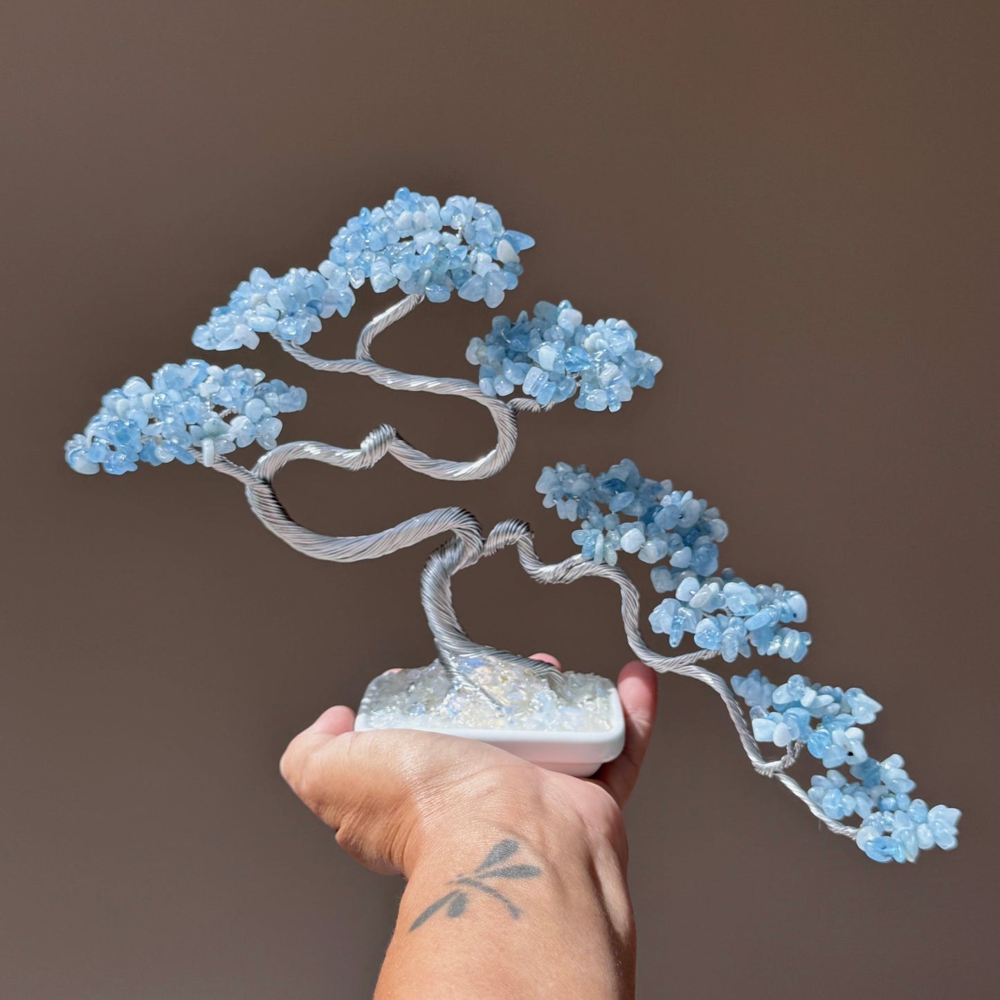Aquamarine Bonsai Crystal Tree