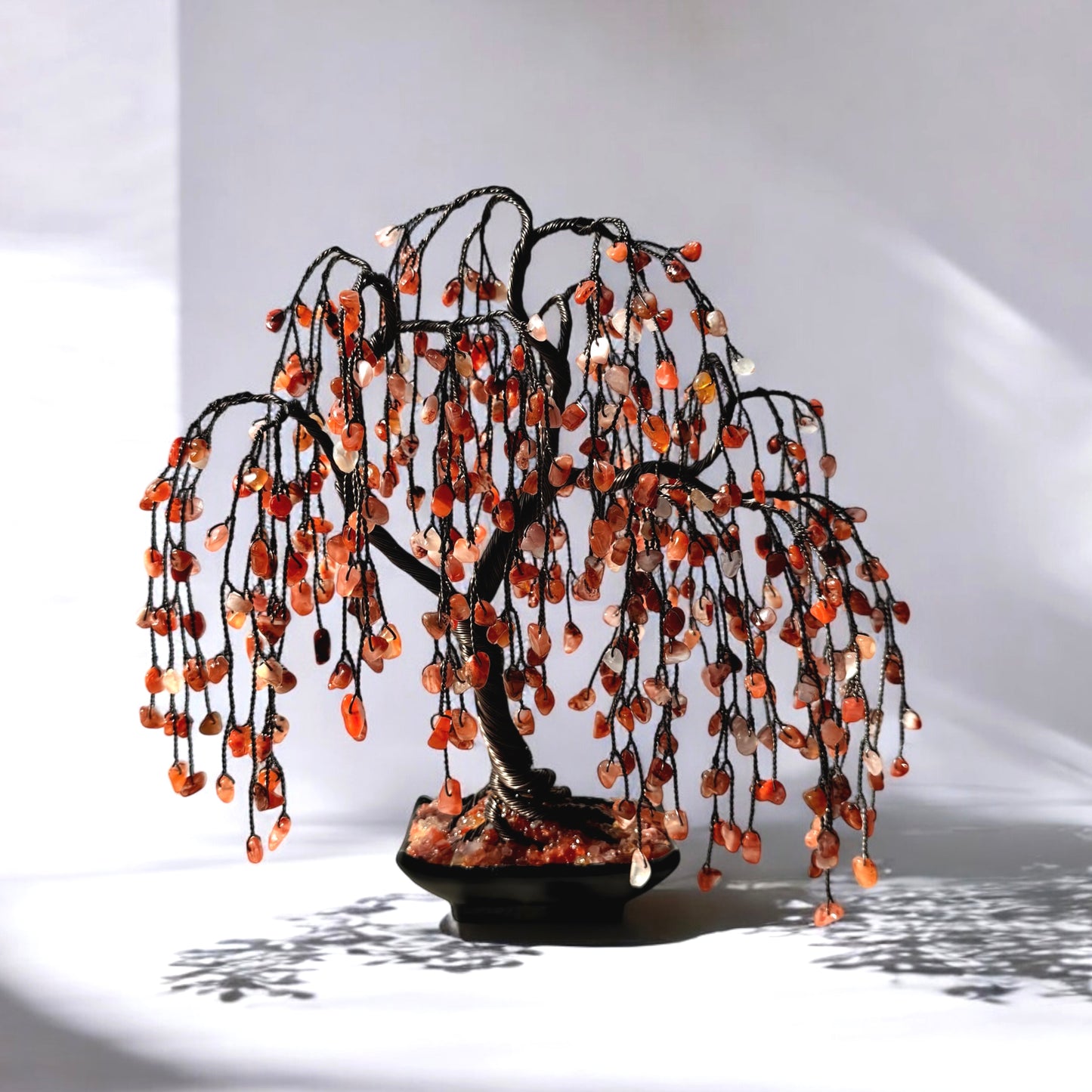 Milky Carnelian Willow Crystal Tree