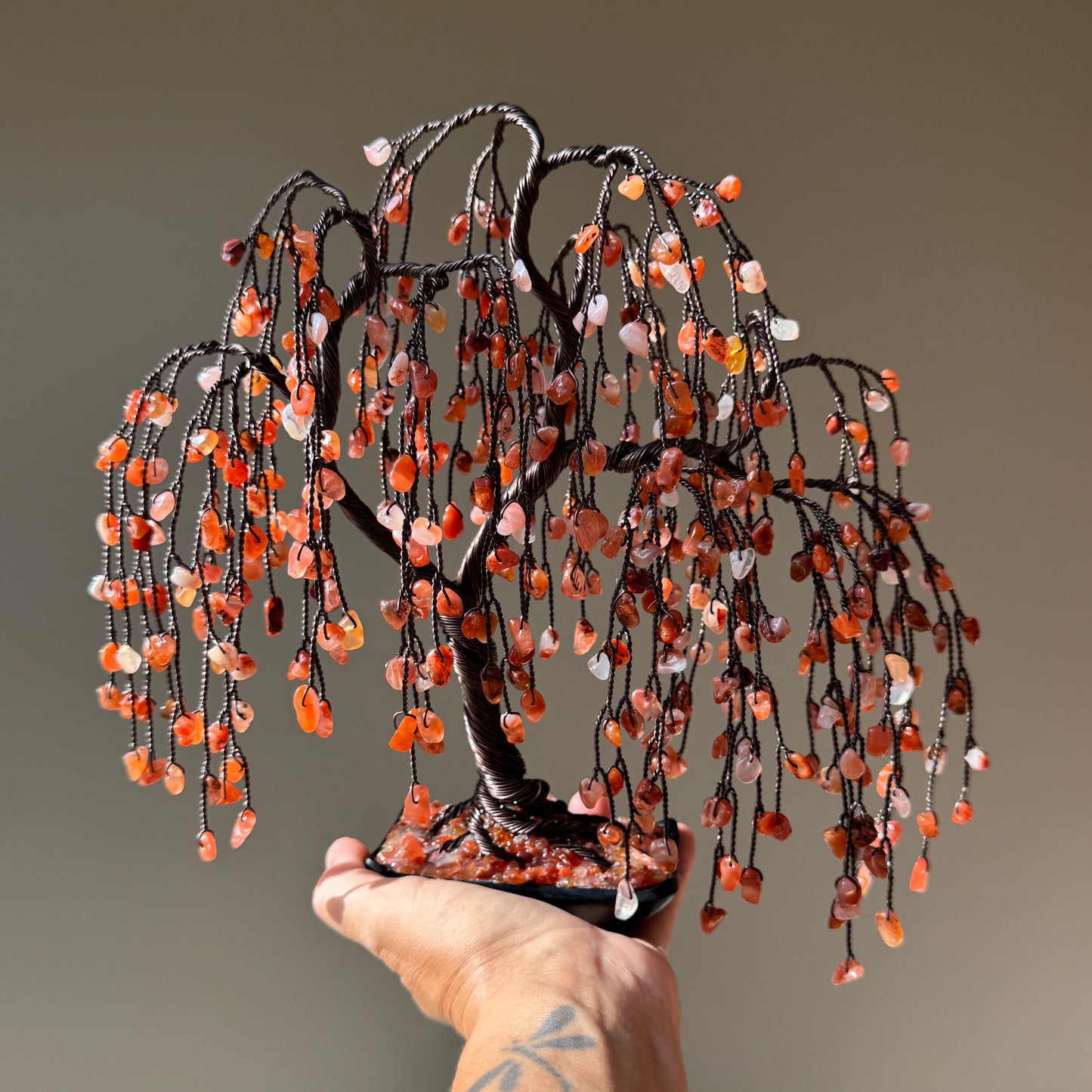 Milky Carnelian Willow Crystal Tree