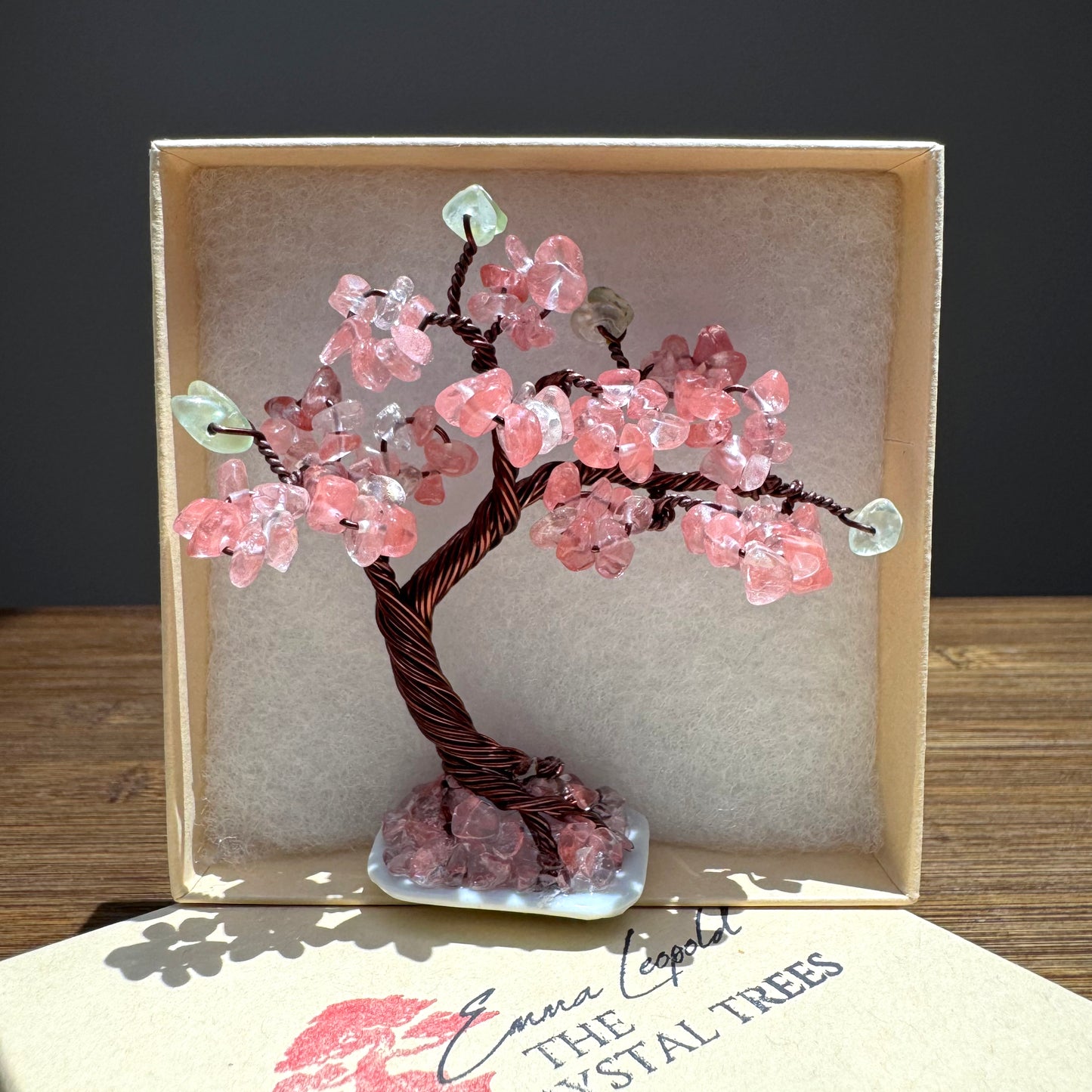 Mini Cherry Quartz Bonsai Crystal tree
