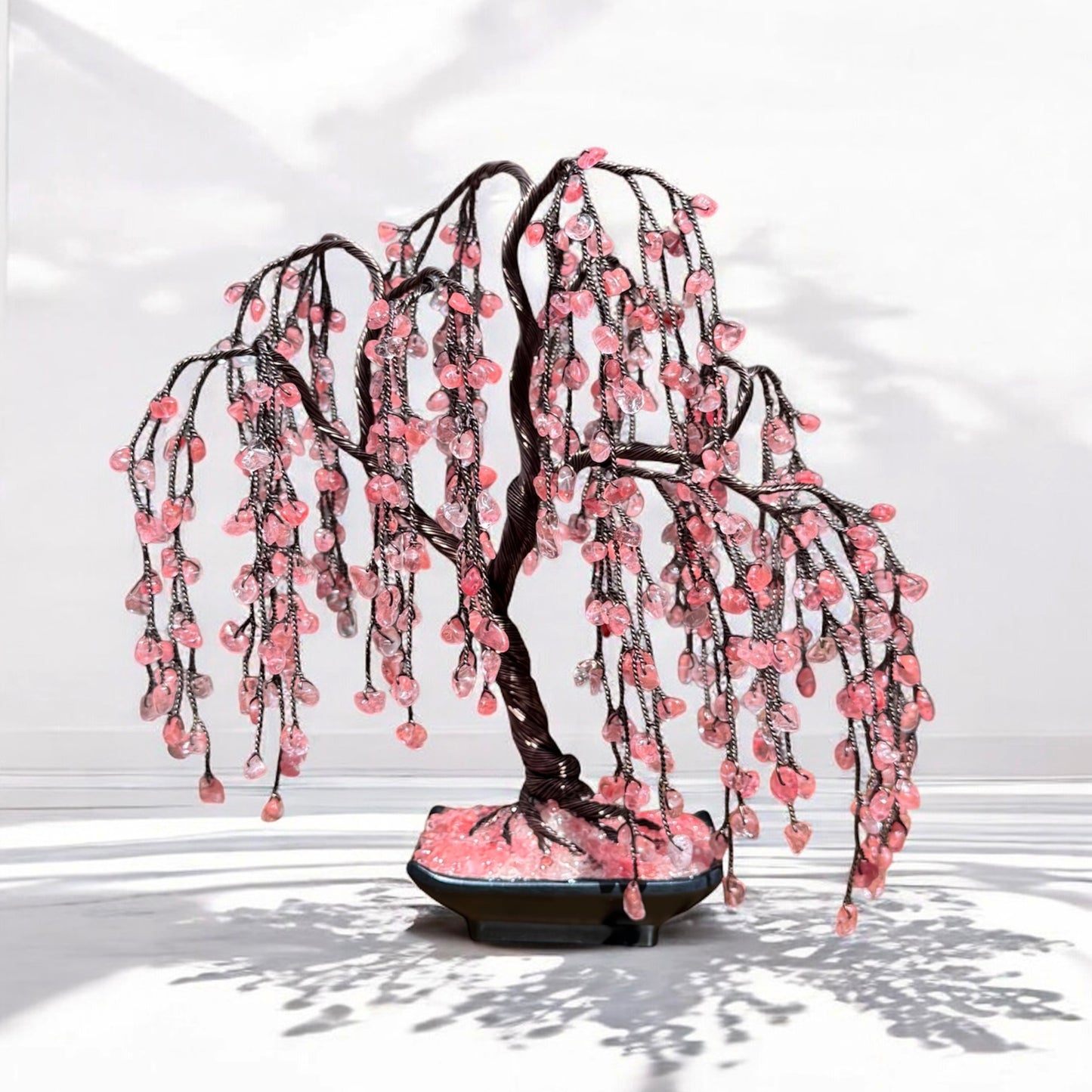 Cherry Quartz Willow Crystal Tree