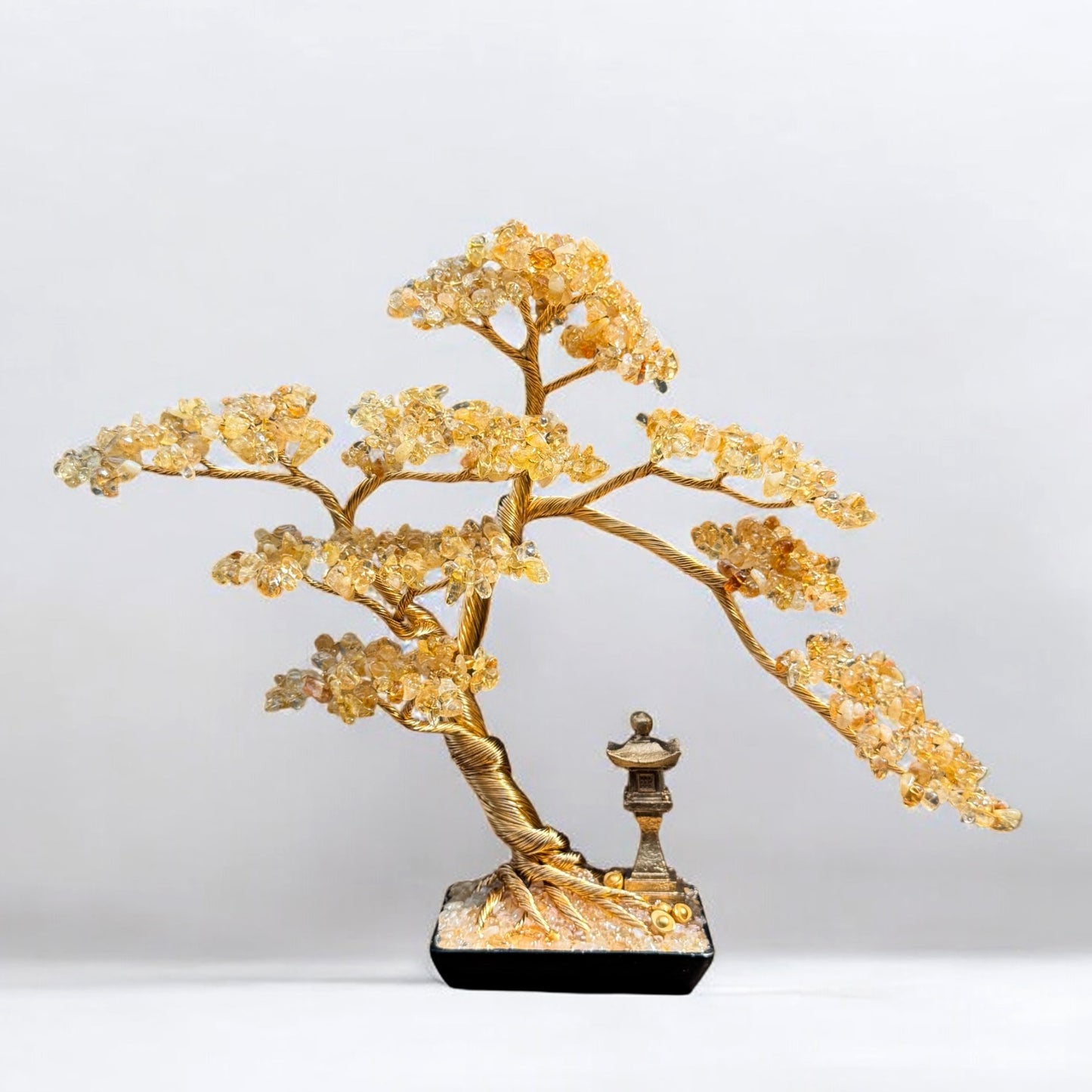 Large Citrine Pagoda Bonsai Crystal Tree