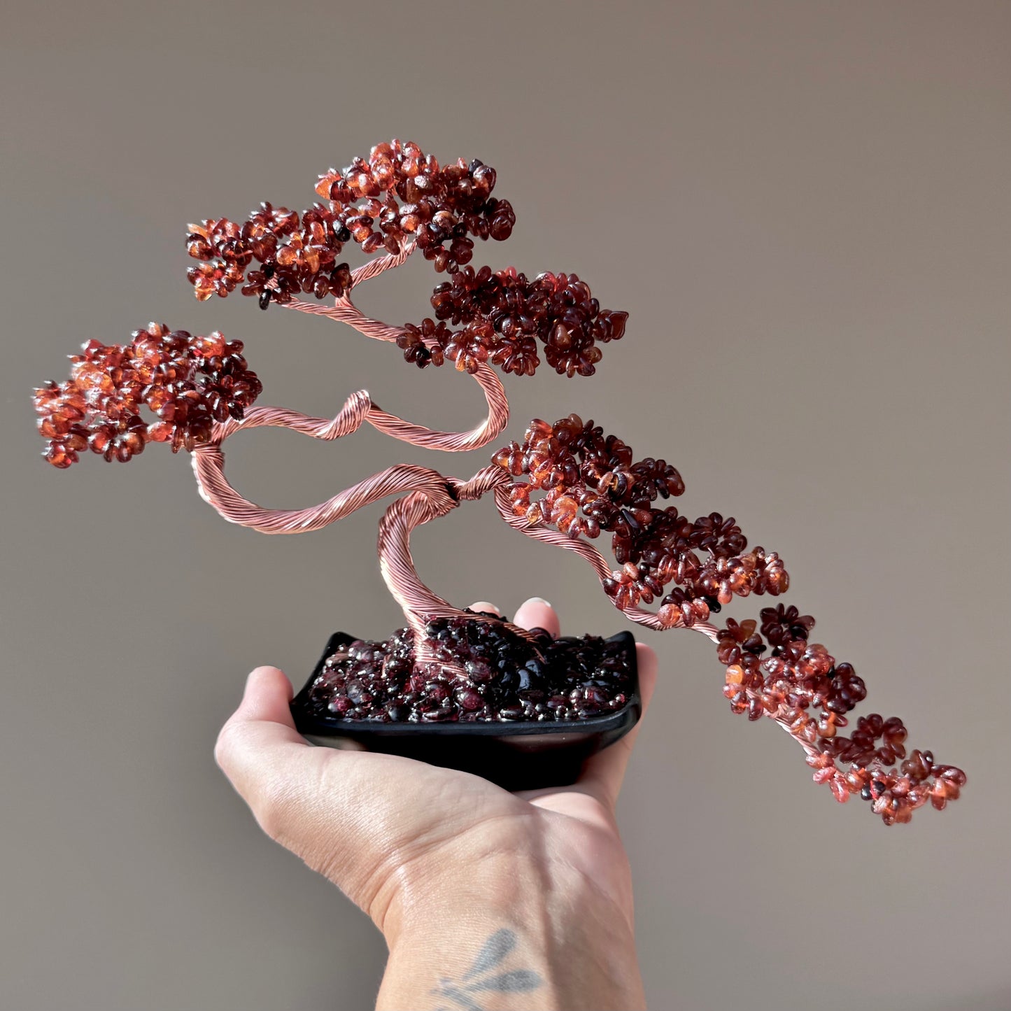 Garnet Bonsai Crystal tree