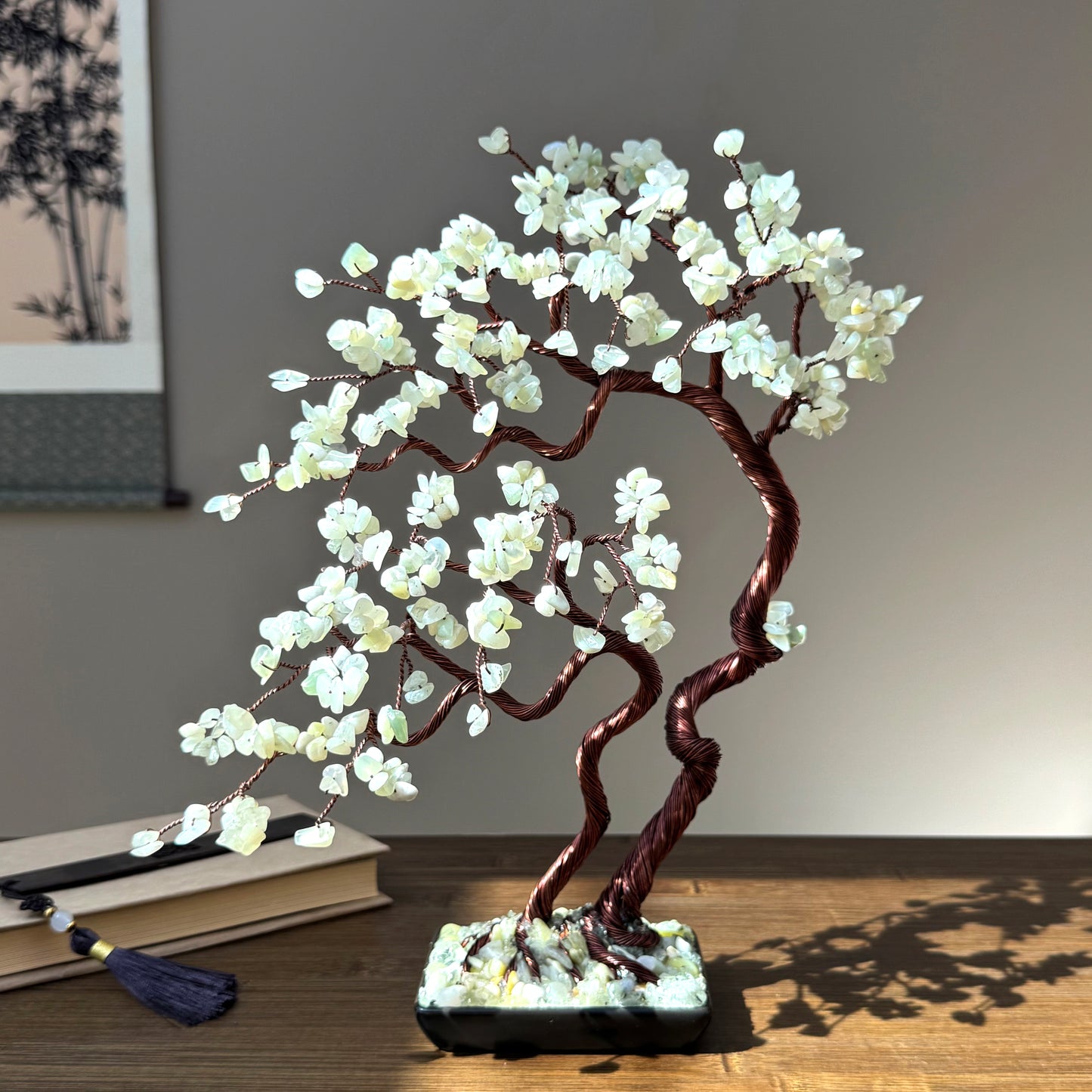 Large Jade Bonsai Crystal Family Tree