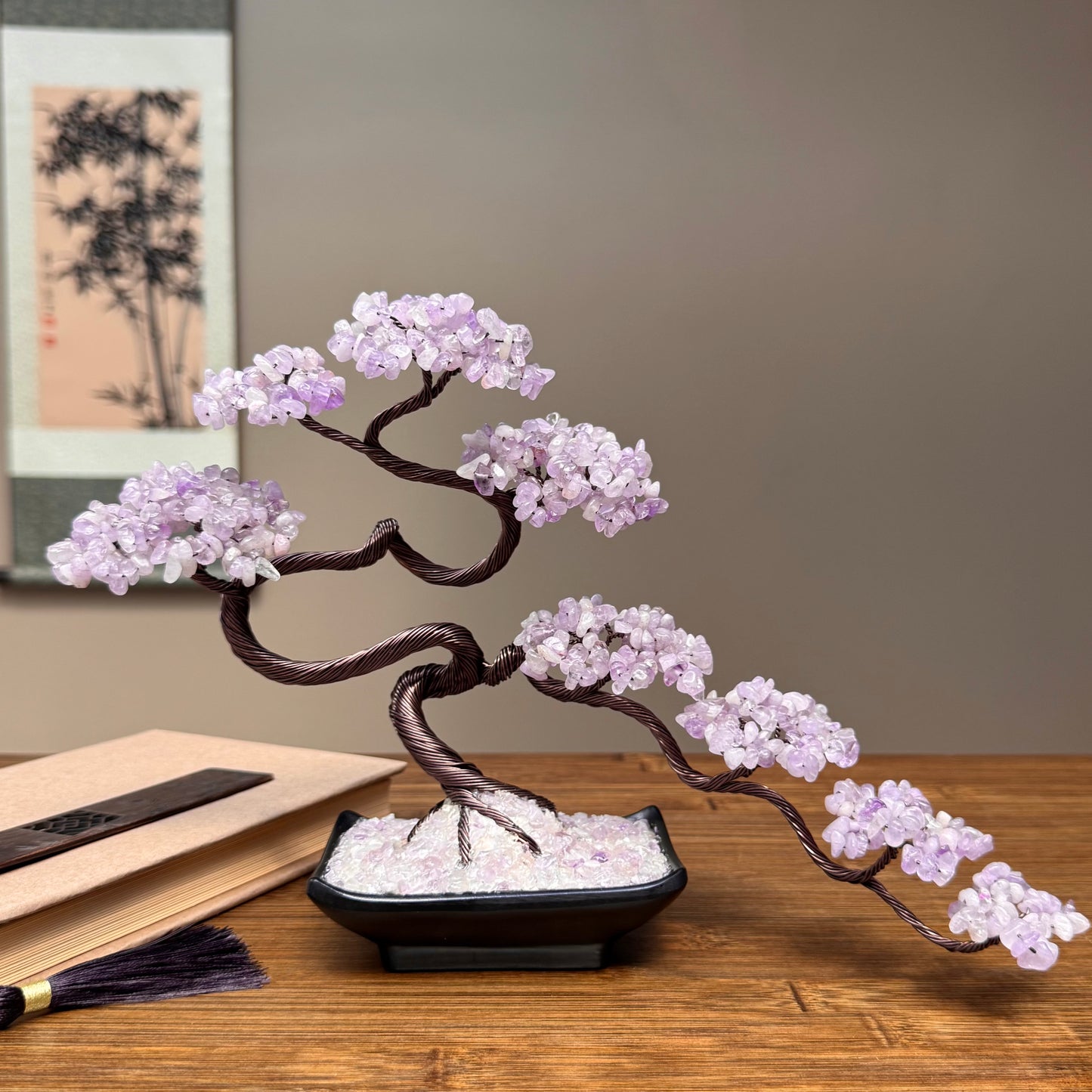 Lavender Amethyst Bonsai Crystal Tree