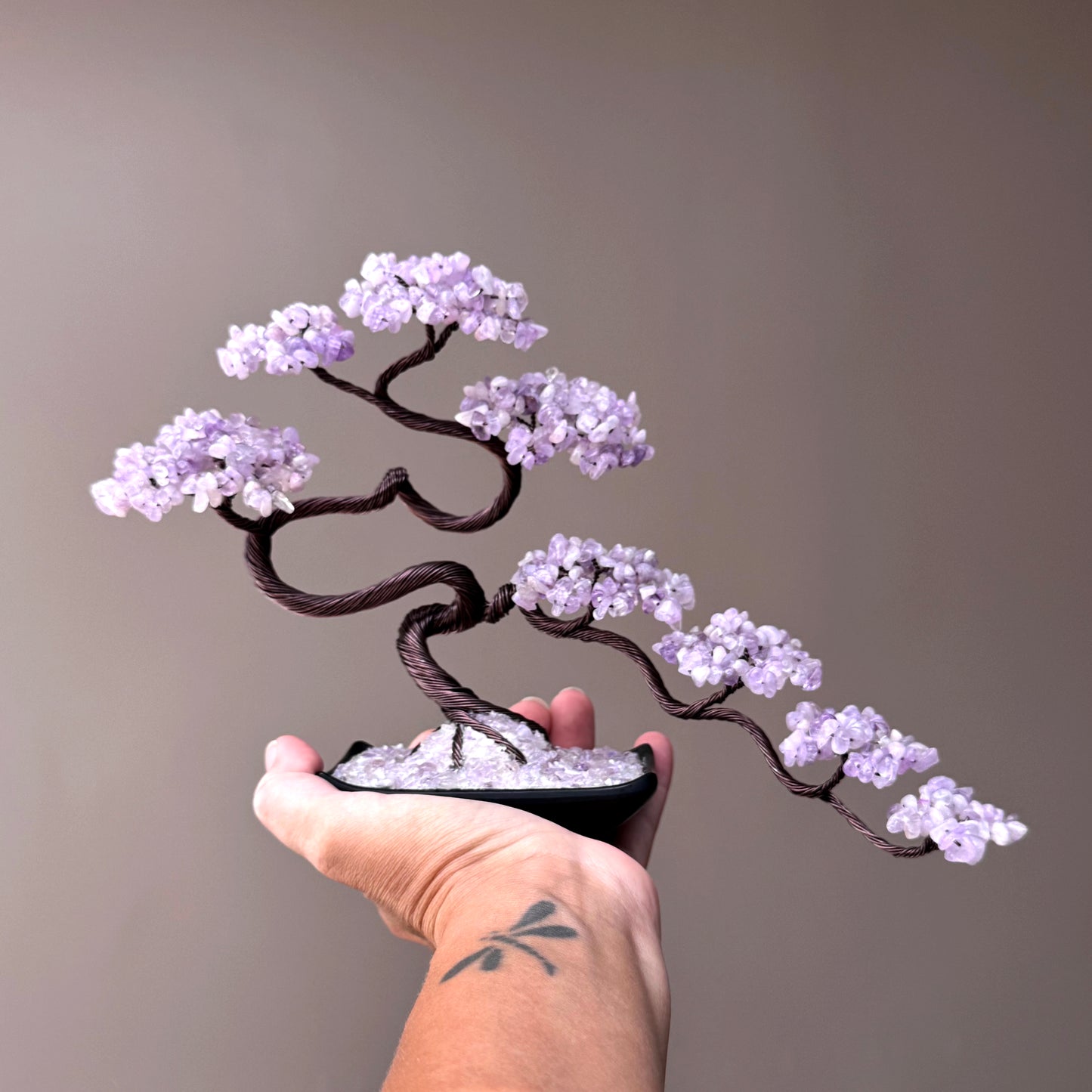 Lavender Amethyst Bonsai Crystal Tree