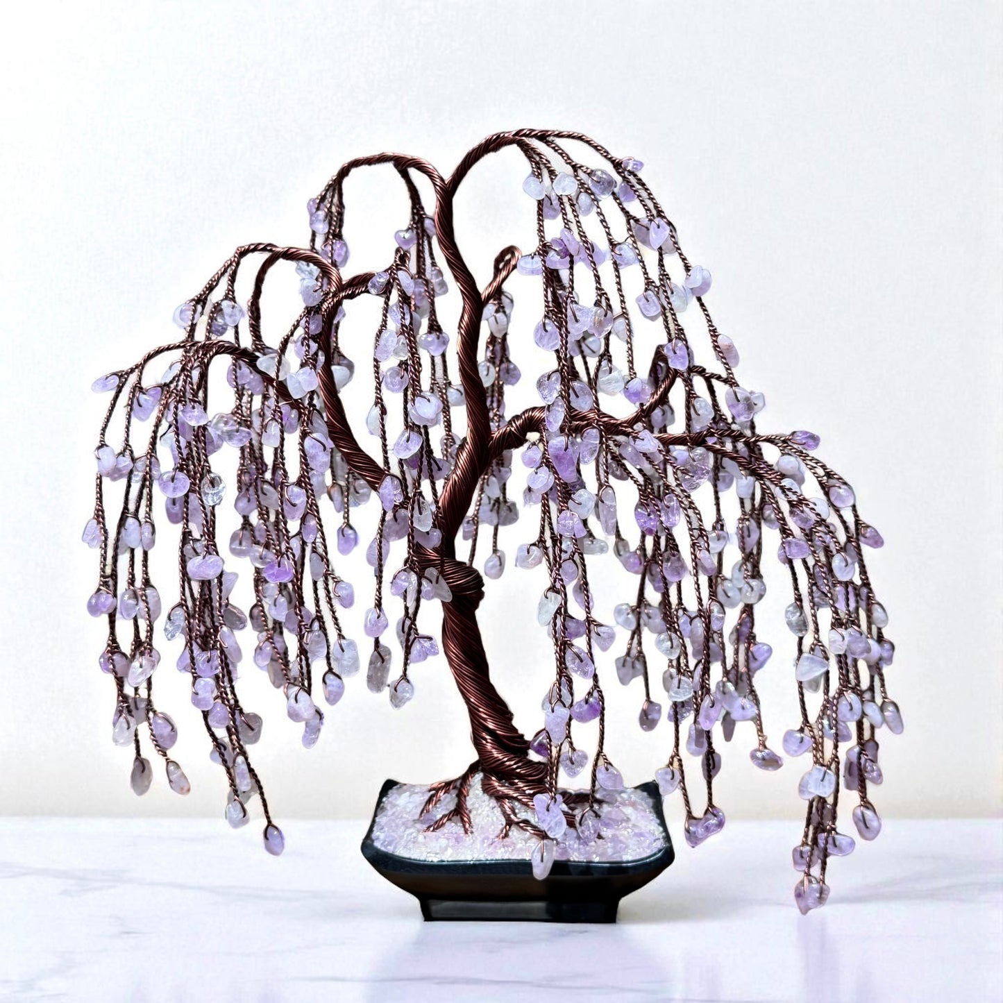 Lavender Amethyst Willow Crystal Tree