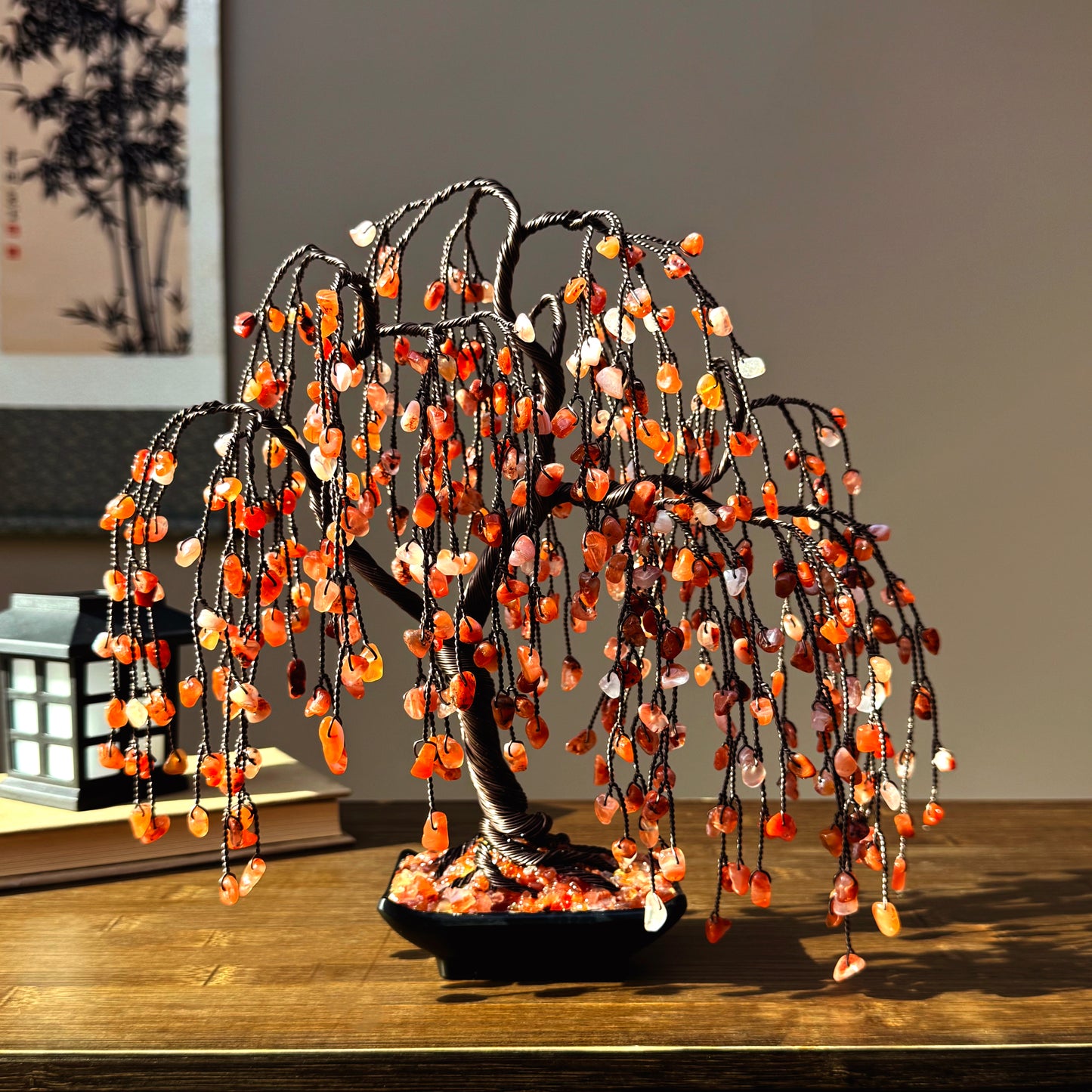 Milky Carnelian Willow Crystal Tree