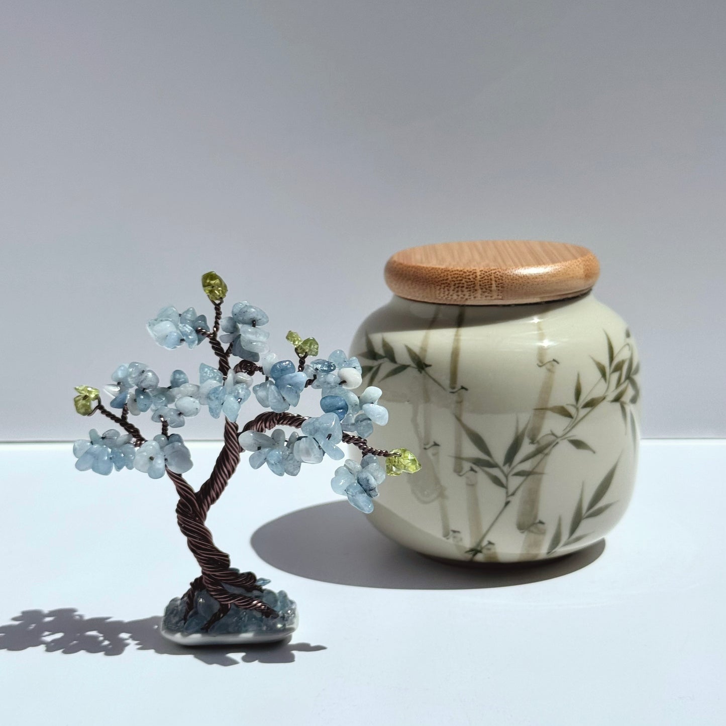 Mini Aquamarine Bonsai Crystal Tree
