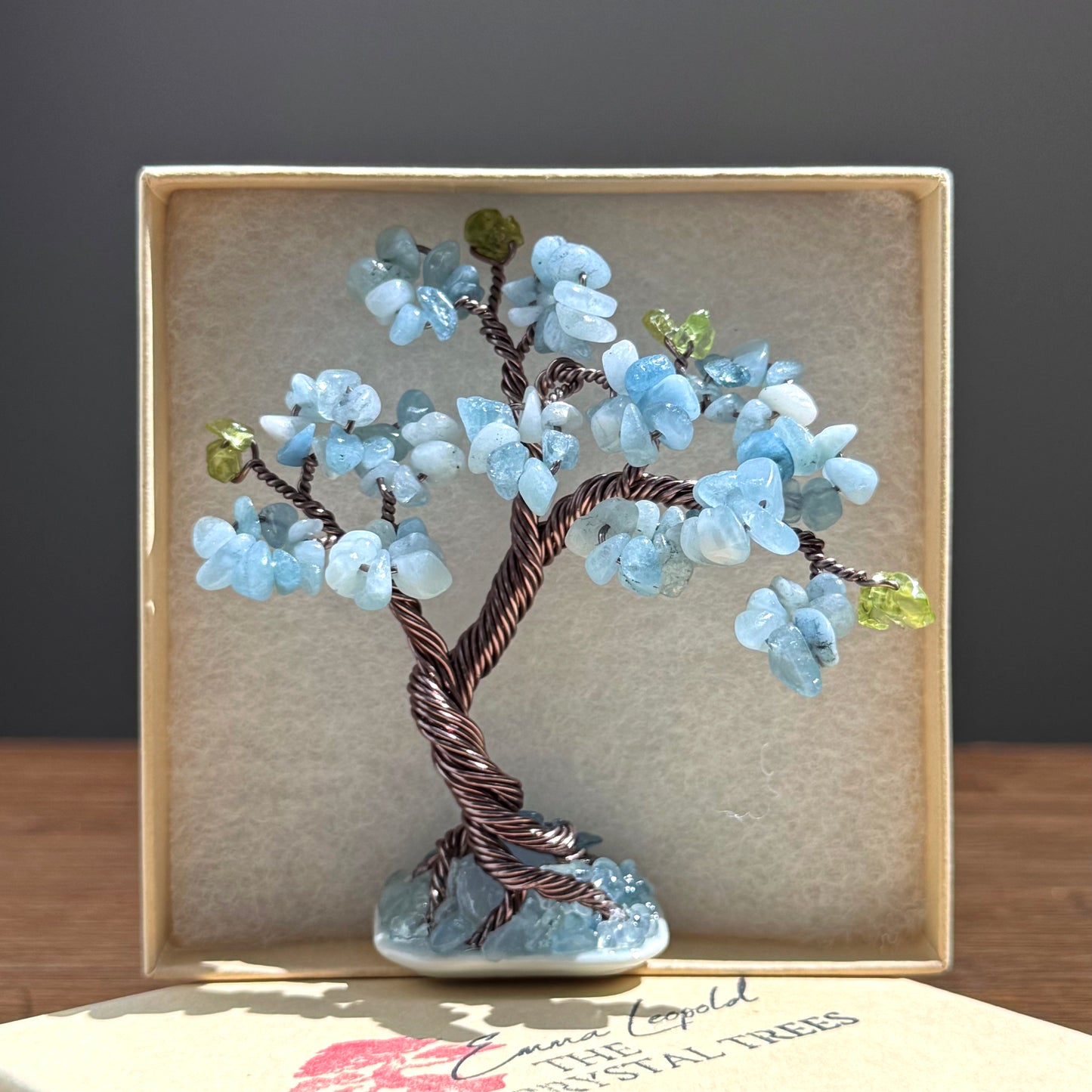 Mini Aquamarine Bonsai Crystal Tree