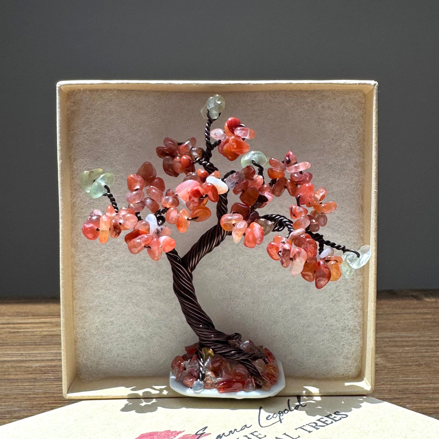 Mini Milky Carnelian Bonsai Crystal Tree