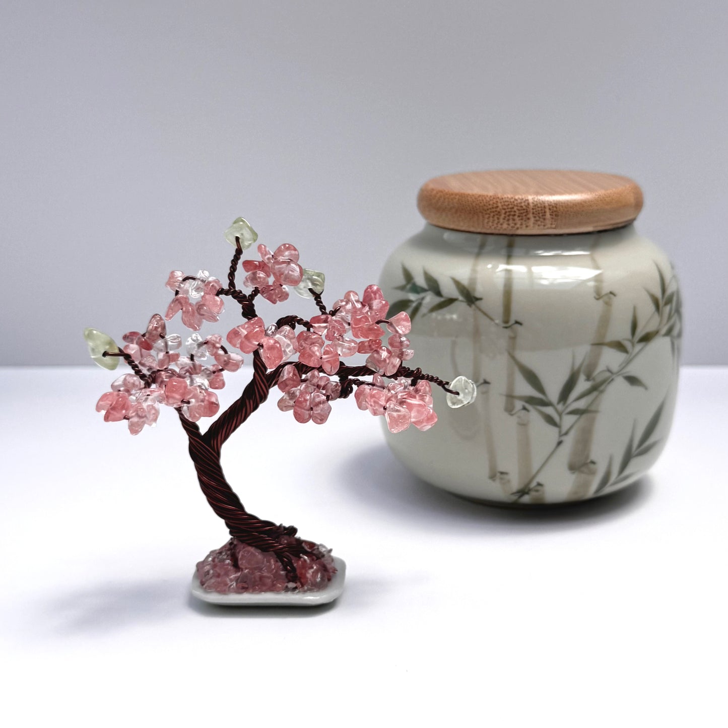 Mini Cherry Quartz Bonsai Crystal tree