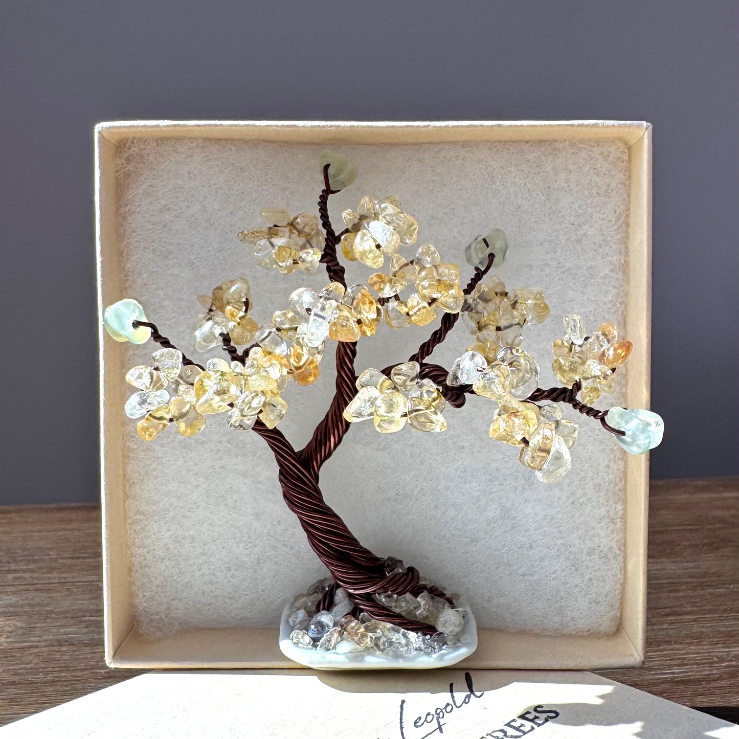 Mini Citrine Bonsai Crystal Tree