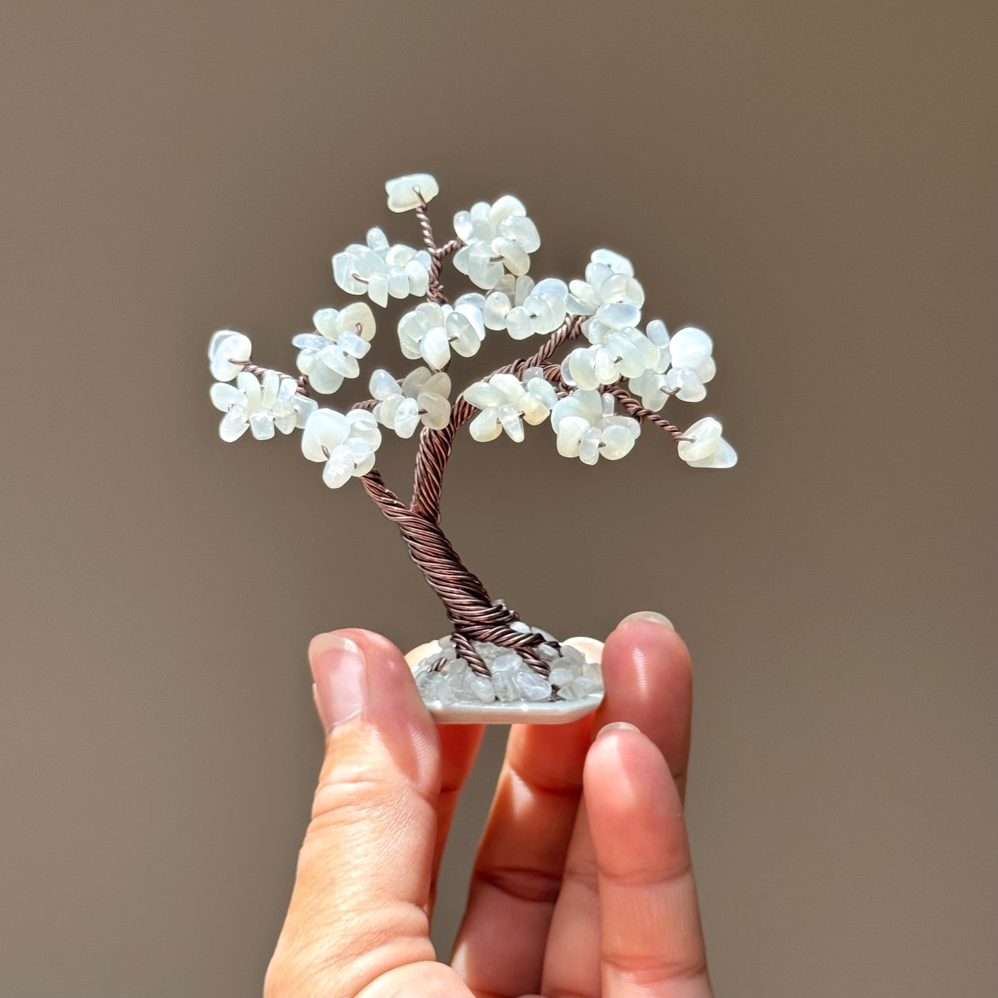 Mini Moonstone Bonsai Crystal Tree