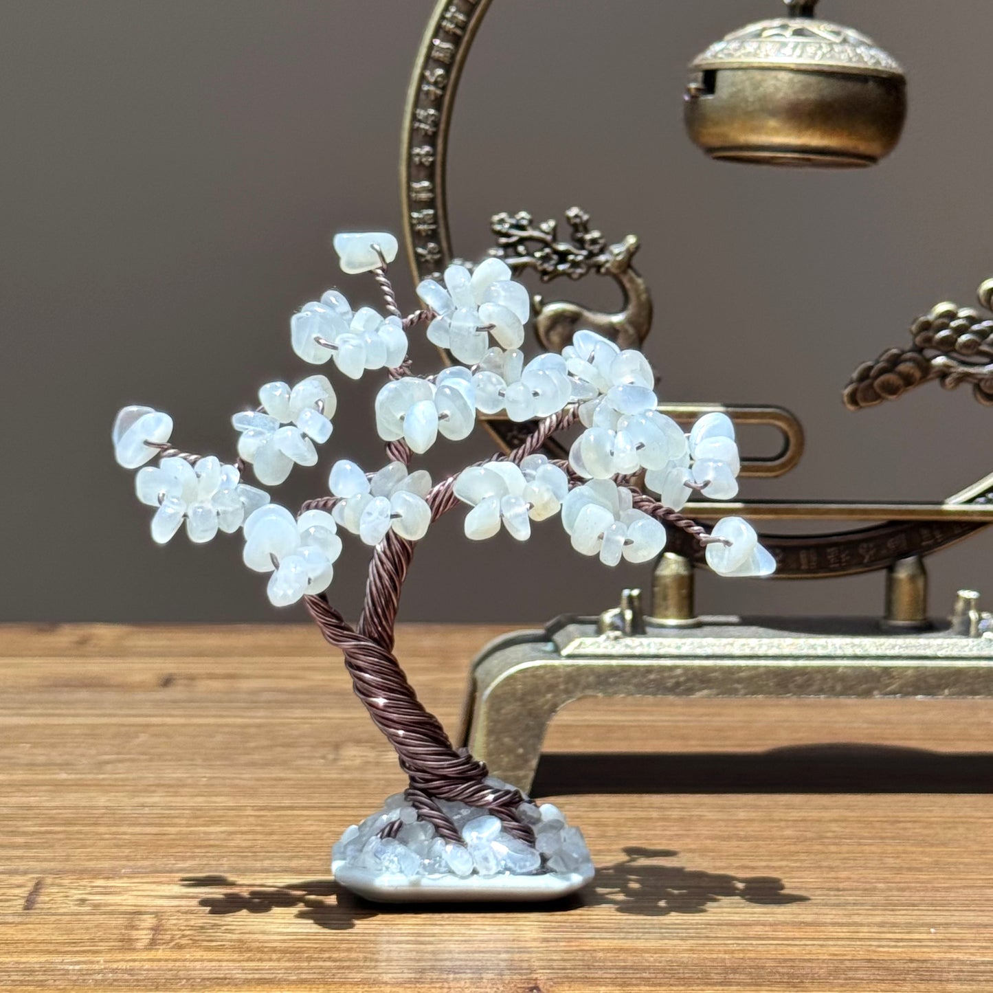 Mini Moonstone Bonsai Crystal Tree