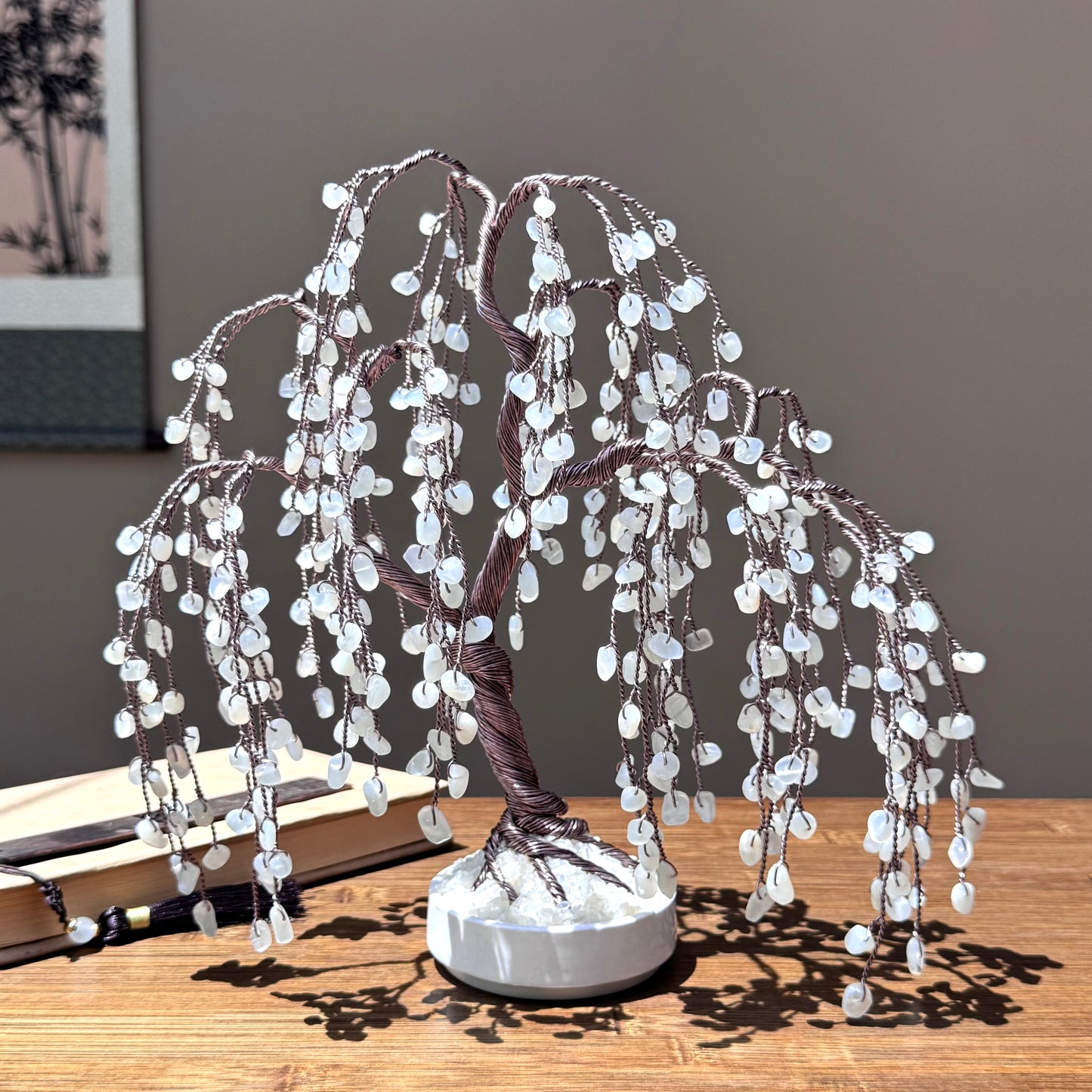 Moonstone Willow Crystal Tree