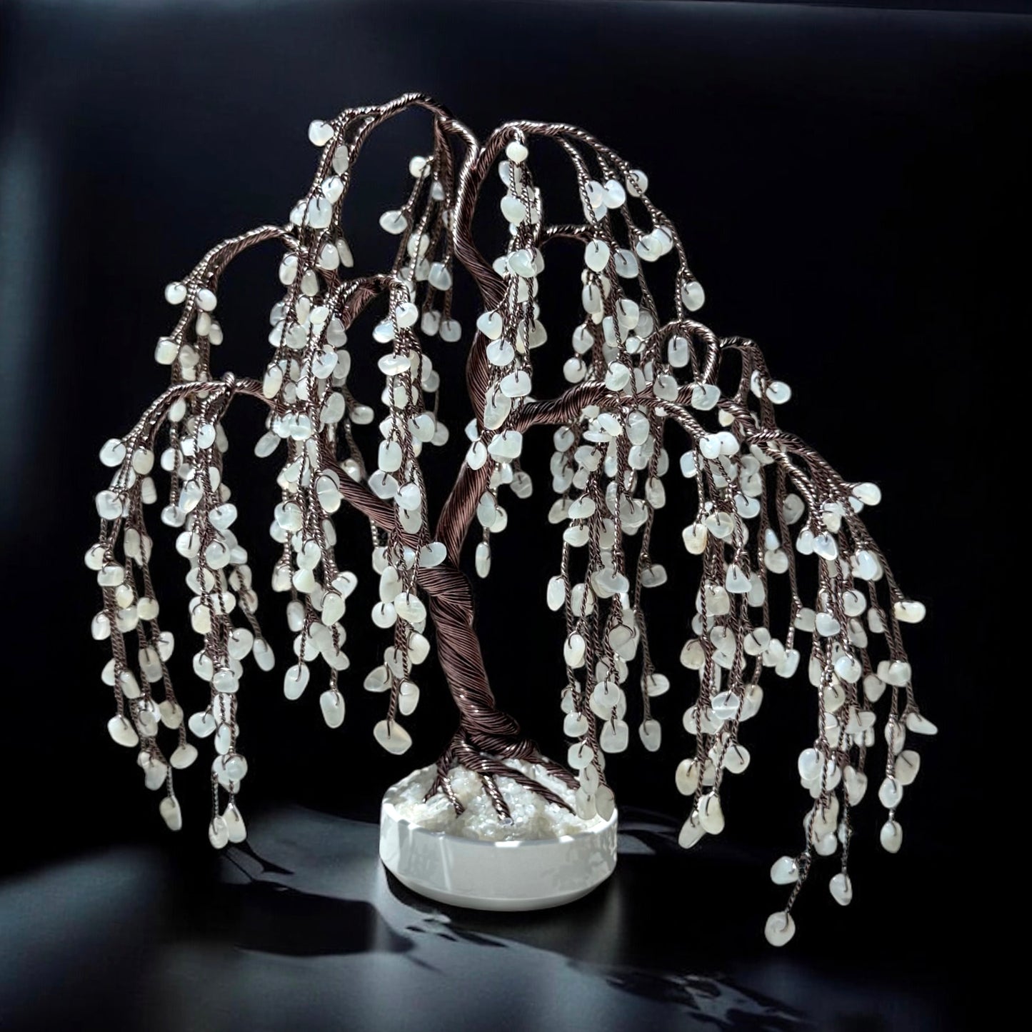 Moonstone Willow Crystal Tree