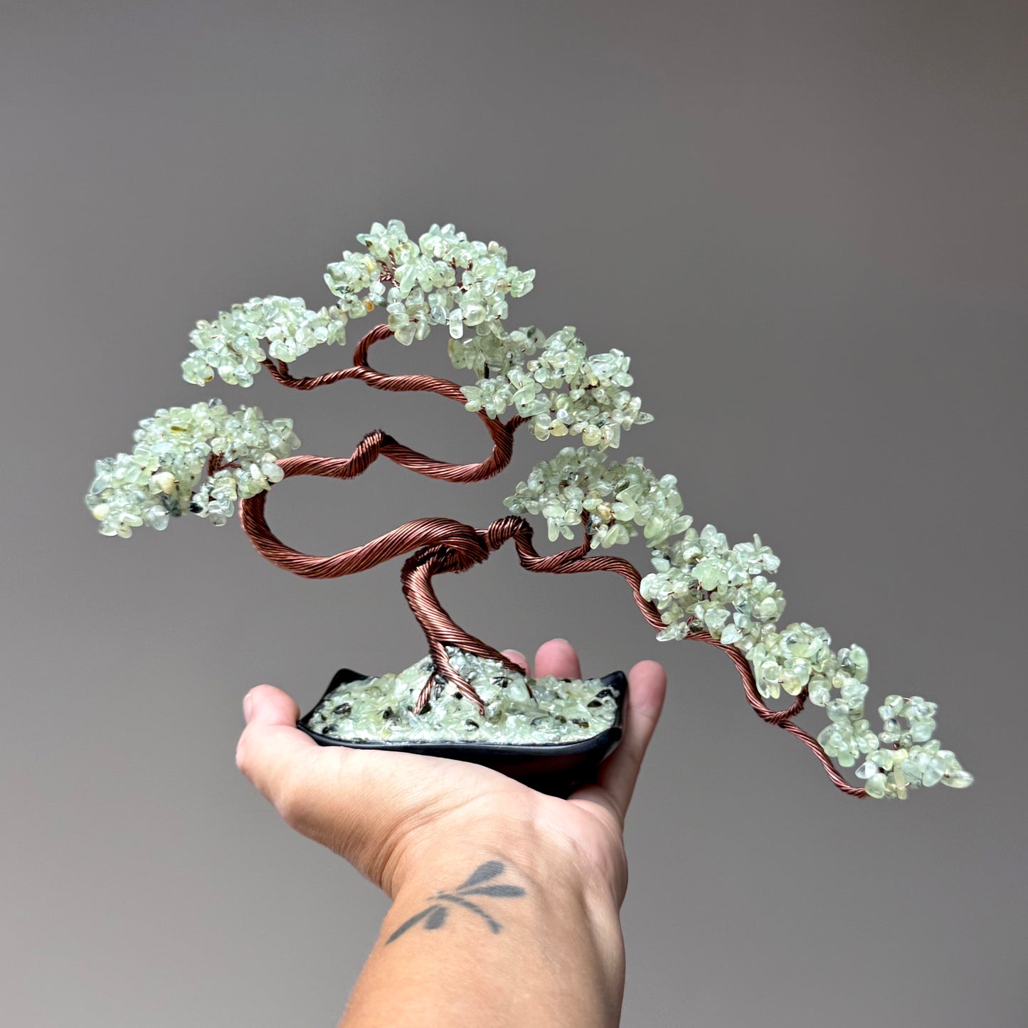 Prehnite Bonsai Crystal Tree