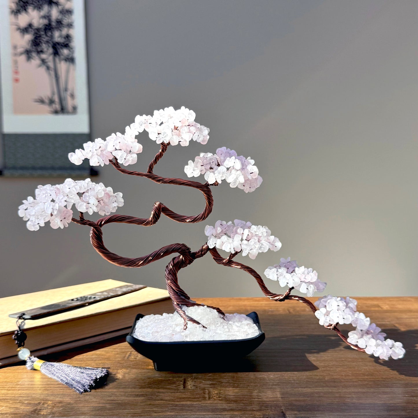 Rose Quartz Bonsai Crystal Tree