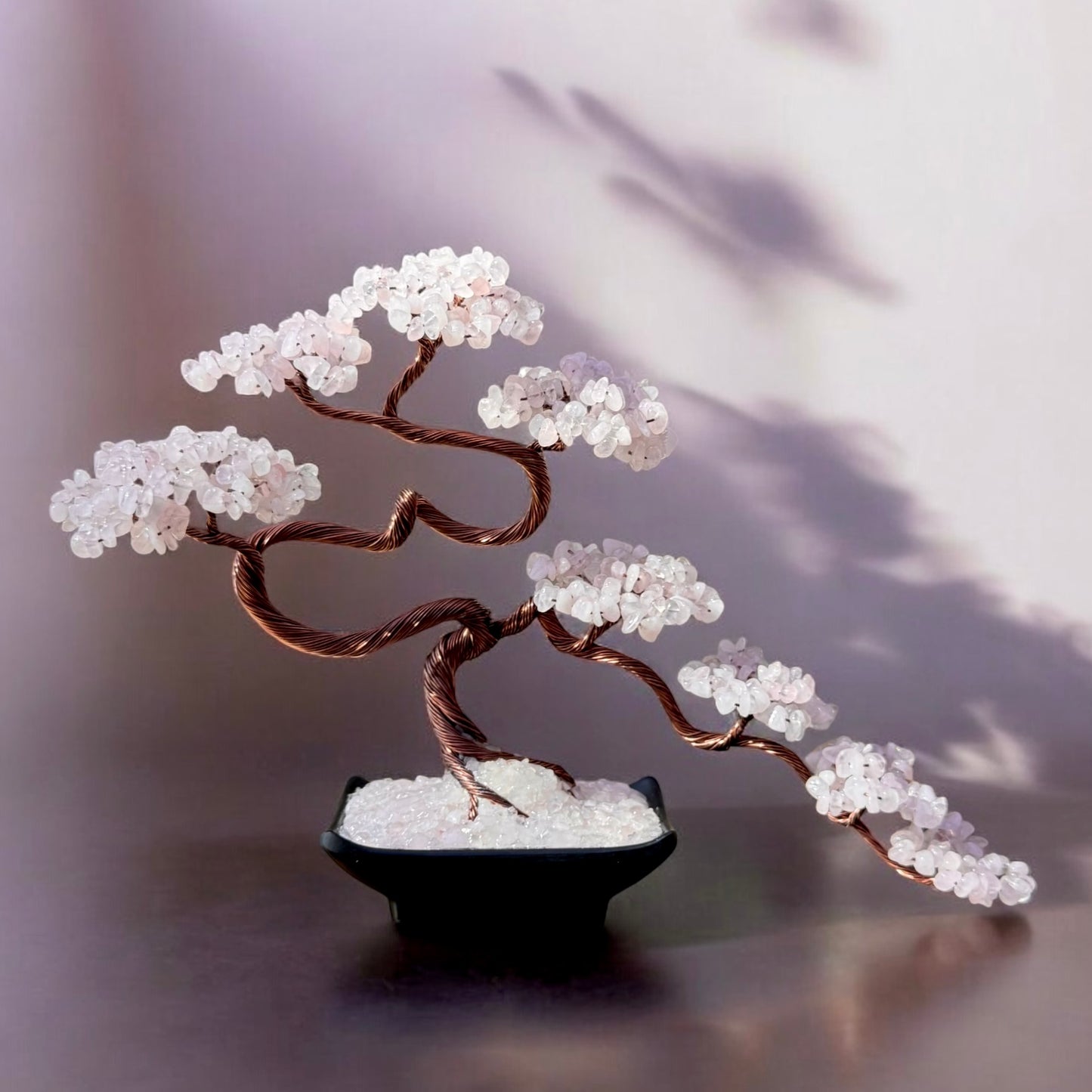 Rose Quartz Bonsai Crystal Tree