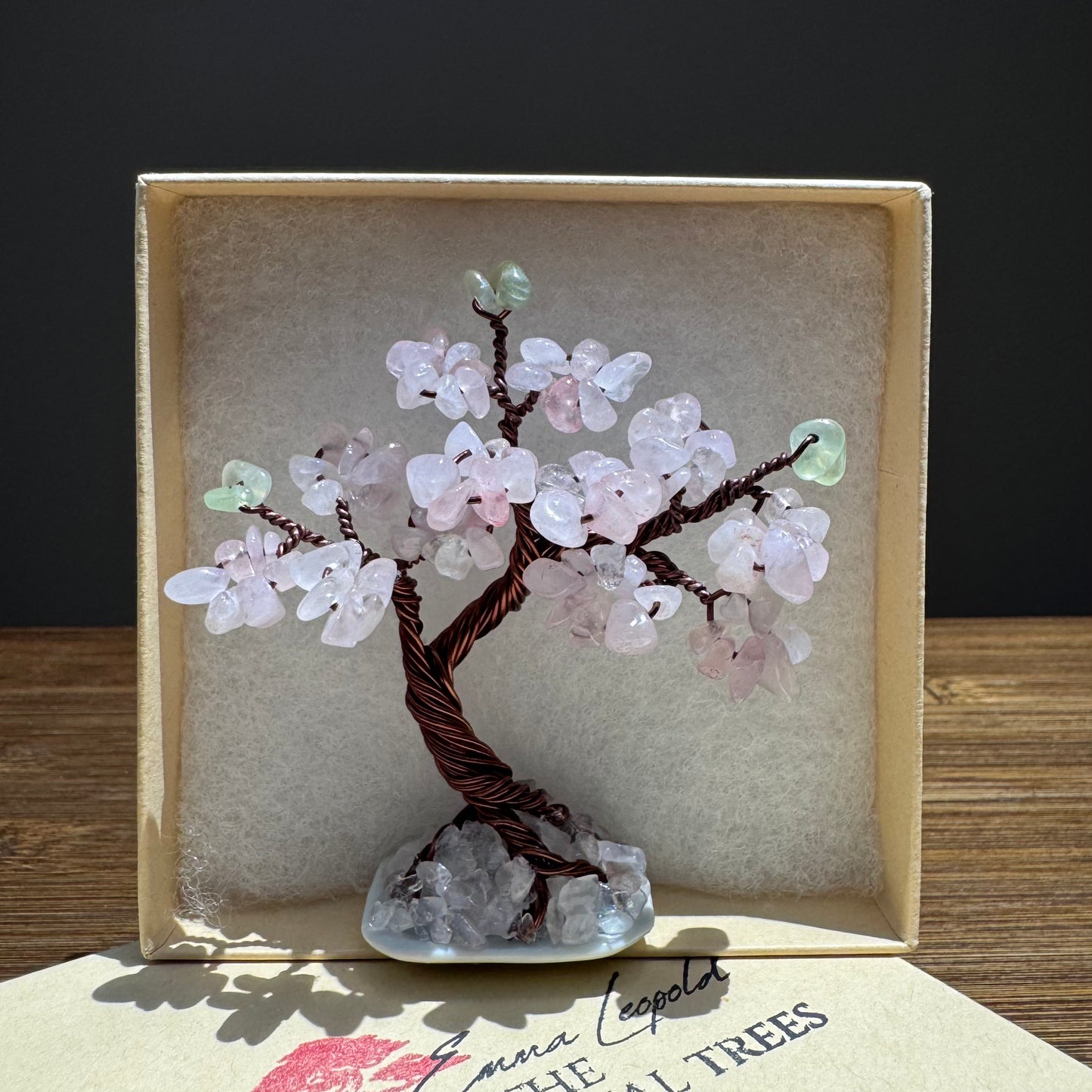 Mini Rose Quartz Bonsai Crystal tree