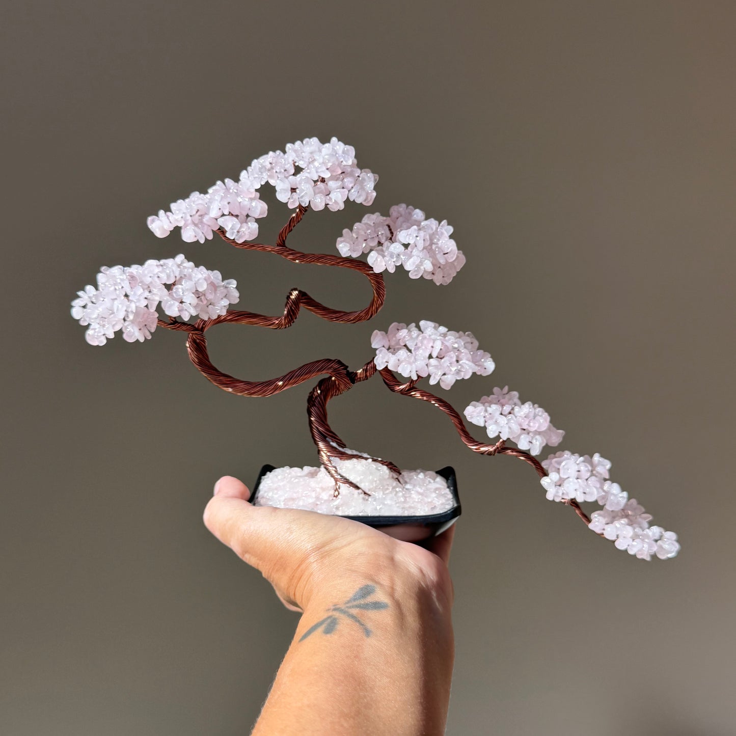 Rose Quartz Bonsai Crystal Tree