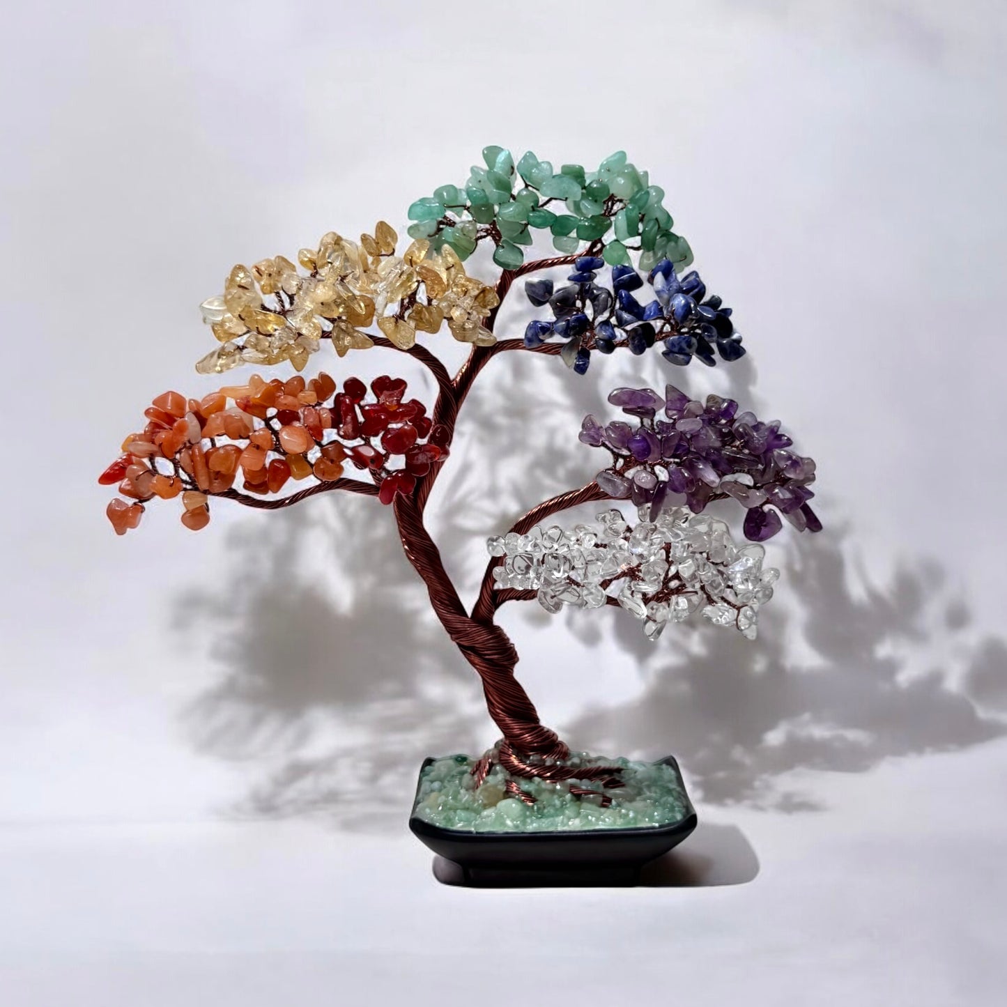 Seven Chakra Bonsai Crystal Tree