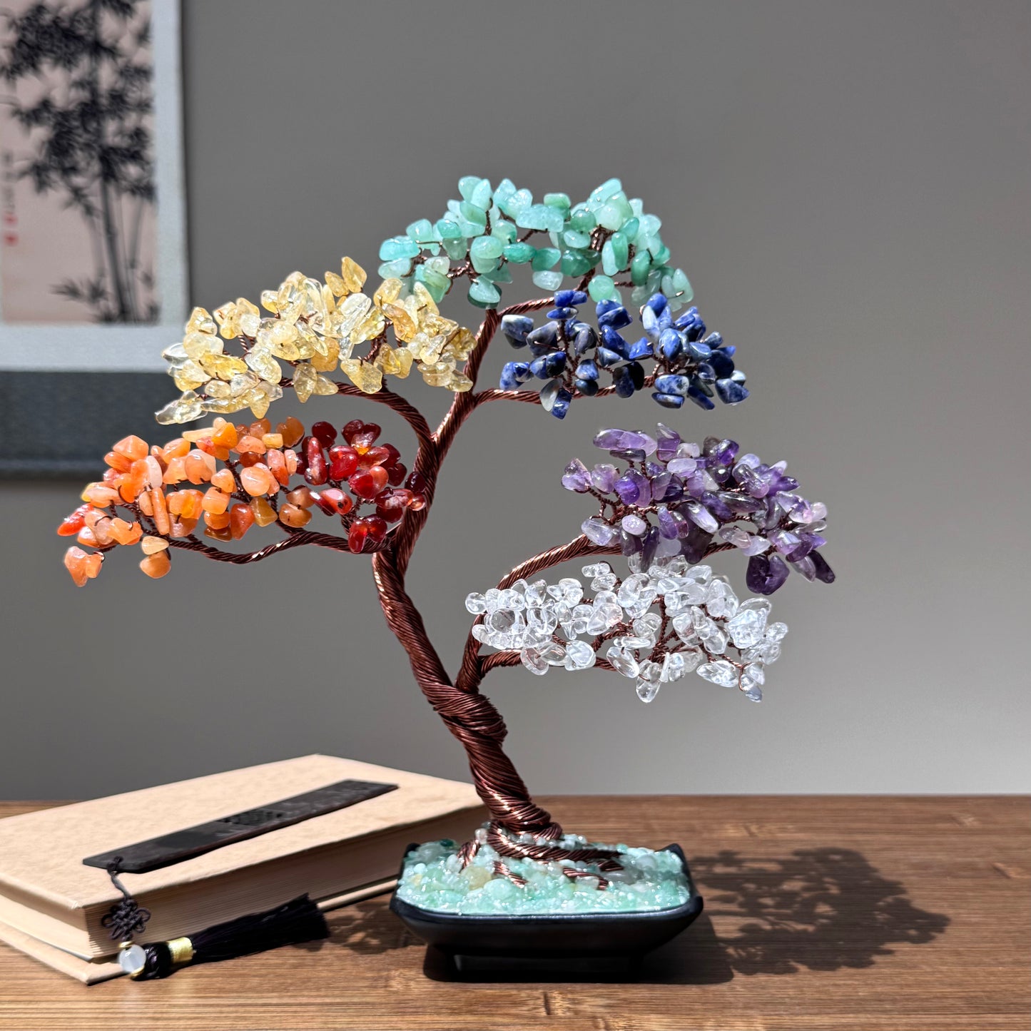 Seven Chakra Bonsai Crystal Tree