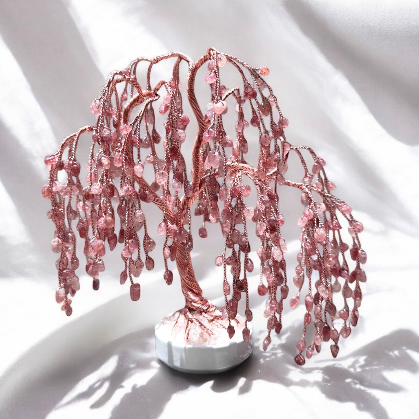 Strawberry Quartz Willow Crystal tree