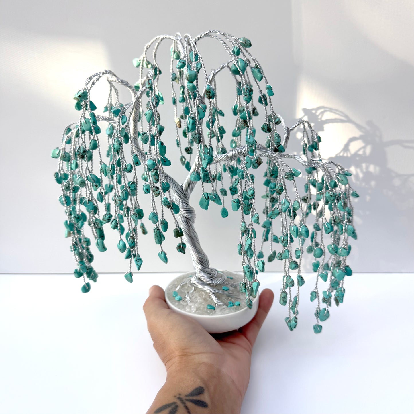 Turquoise Willow Crystal tree