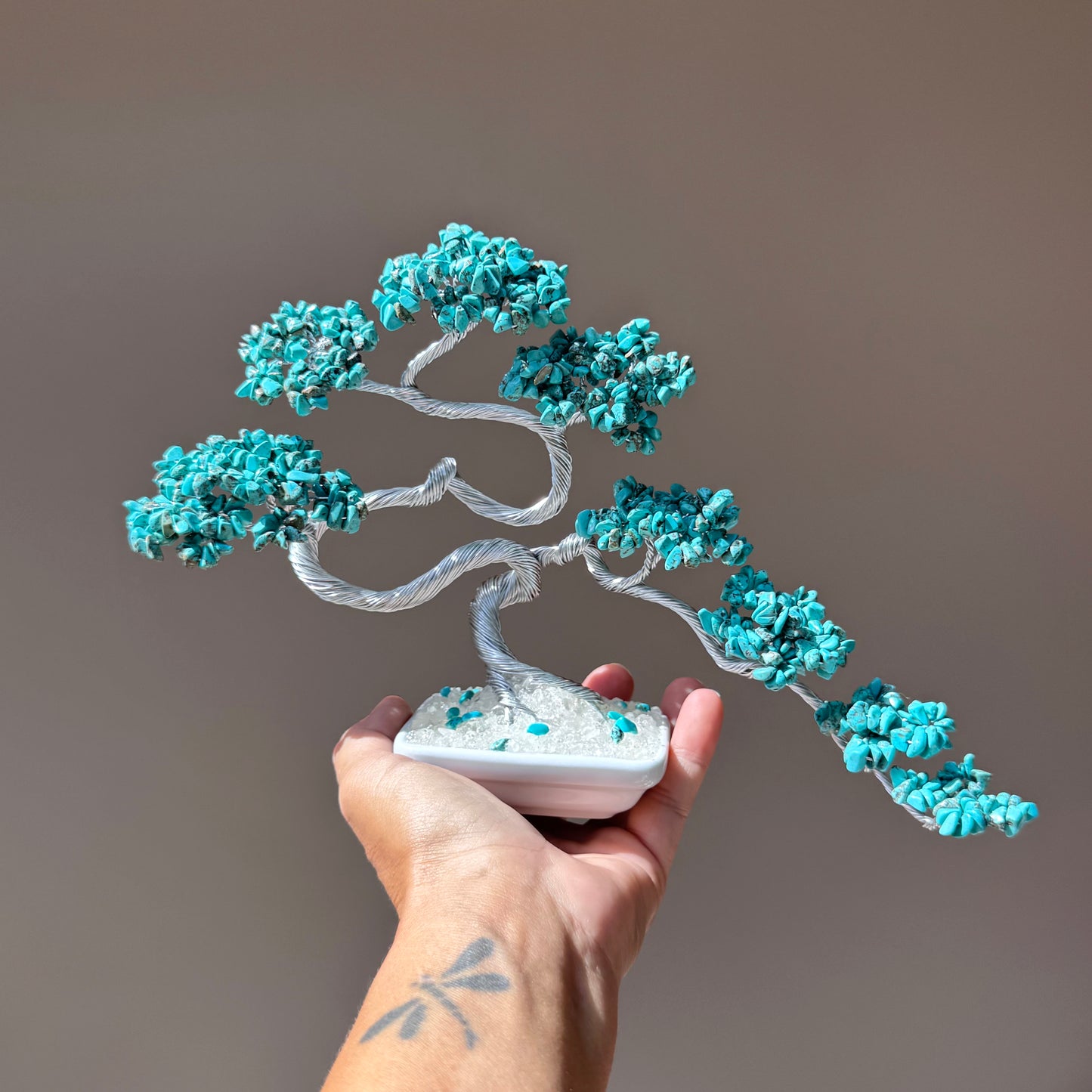 Turquoise Bonsai Crystal tree