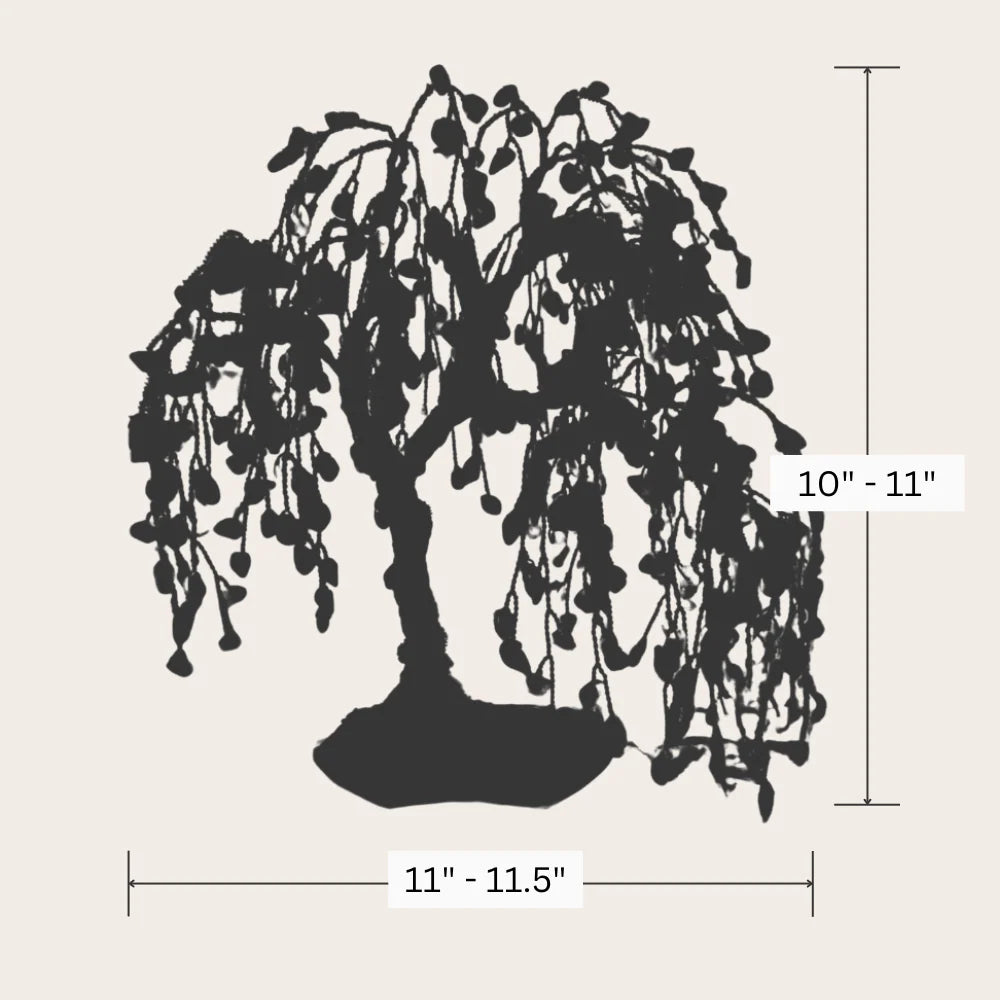 Black Obsidian Willow Crystal Tree