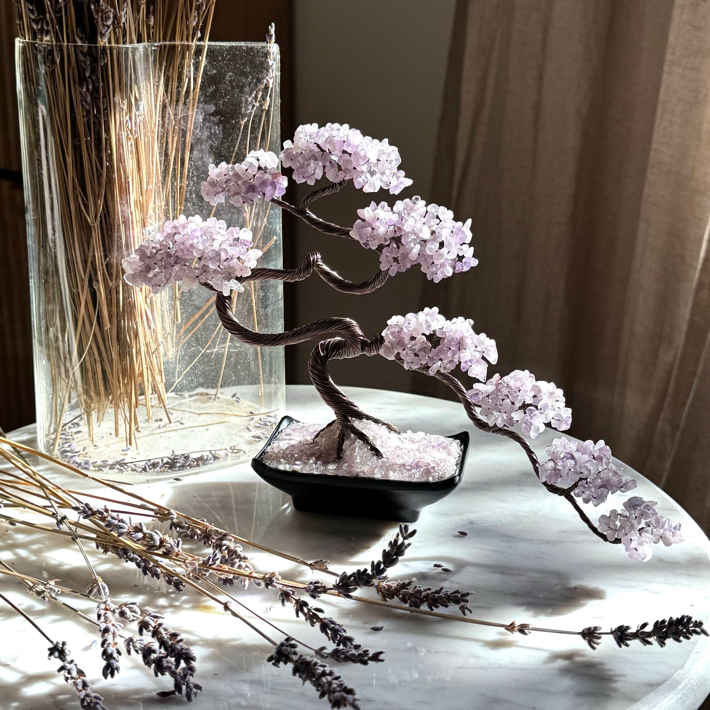 Lavender Amethyst Bonsai Crystal Tree