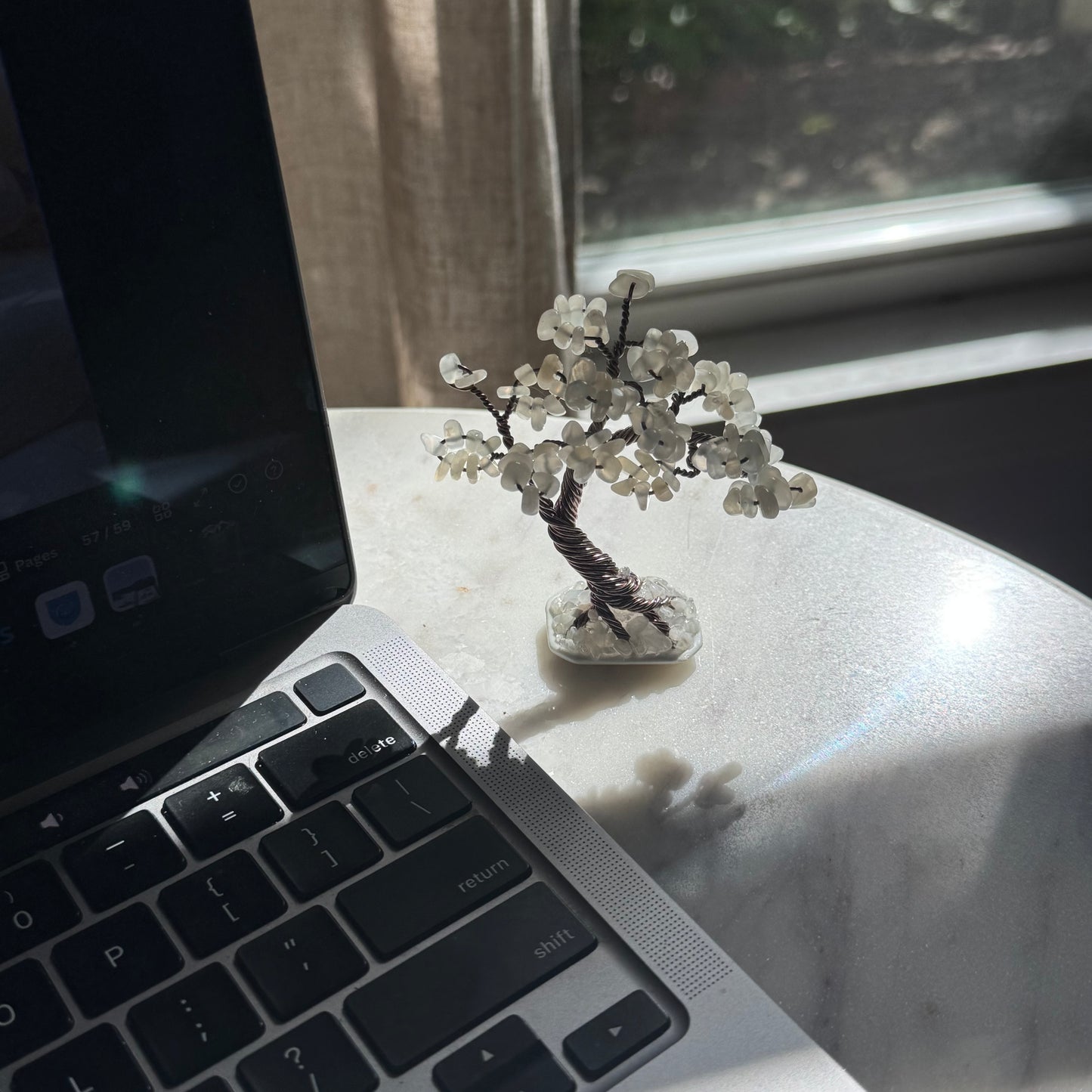 Mini Moonstone Bonsai Crystal Tree