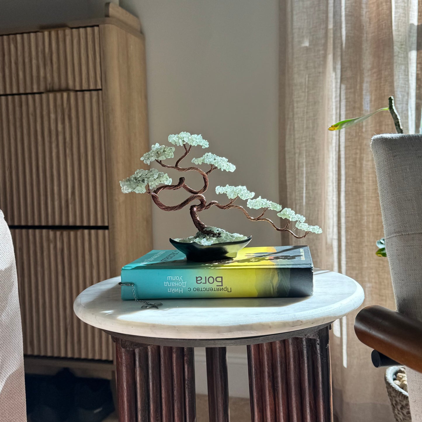 Prehnite Bonsai Crystal Tree