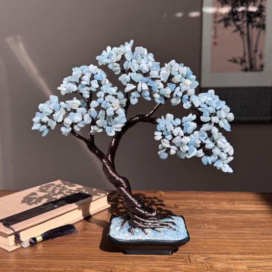 Aquamarine Bonsai Crystal Tree