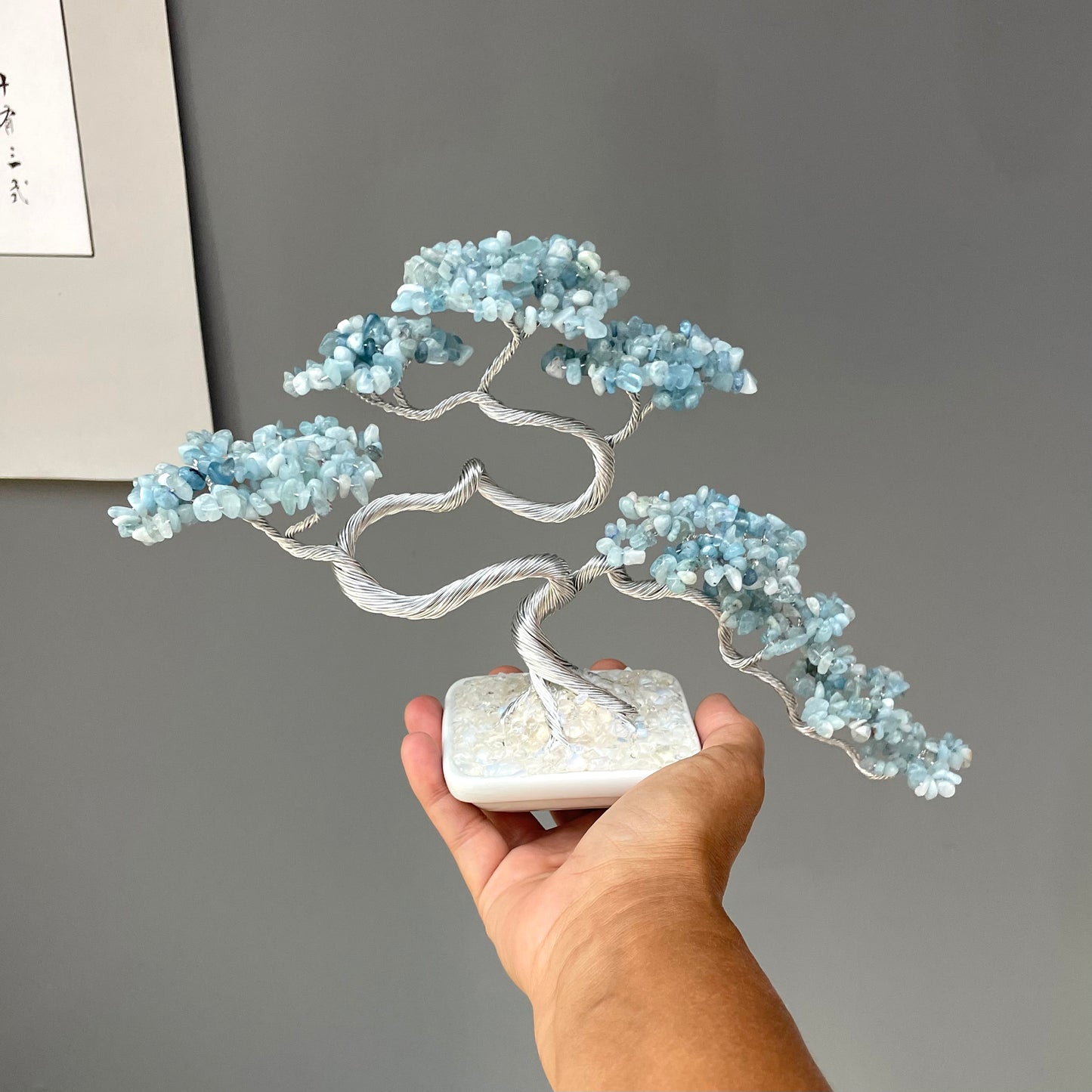 Aquamarine Bonsai Crystal Tree