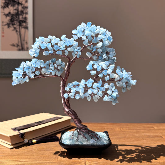 Aquamarine Bonsai Crystal Tree