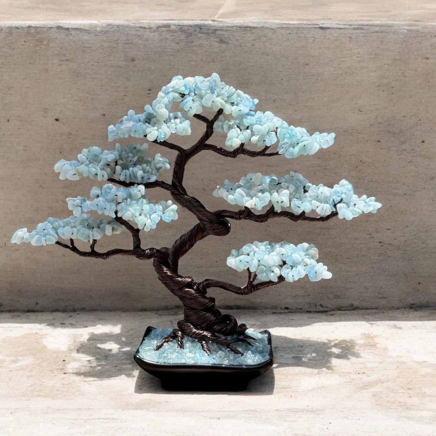 Aquamarine Crystal  Bonsai Tree