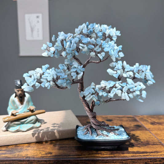 Aquamarine Crystal Bonsai Tree