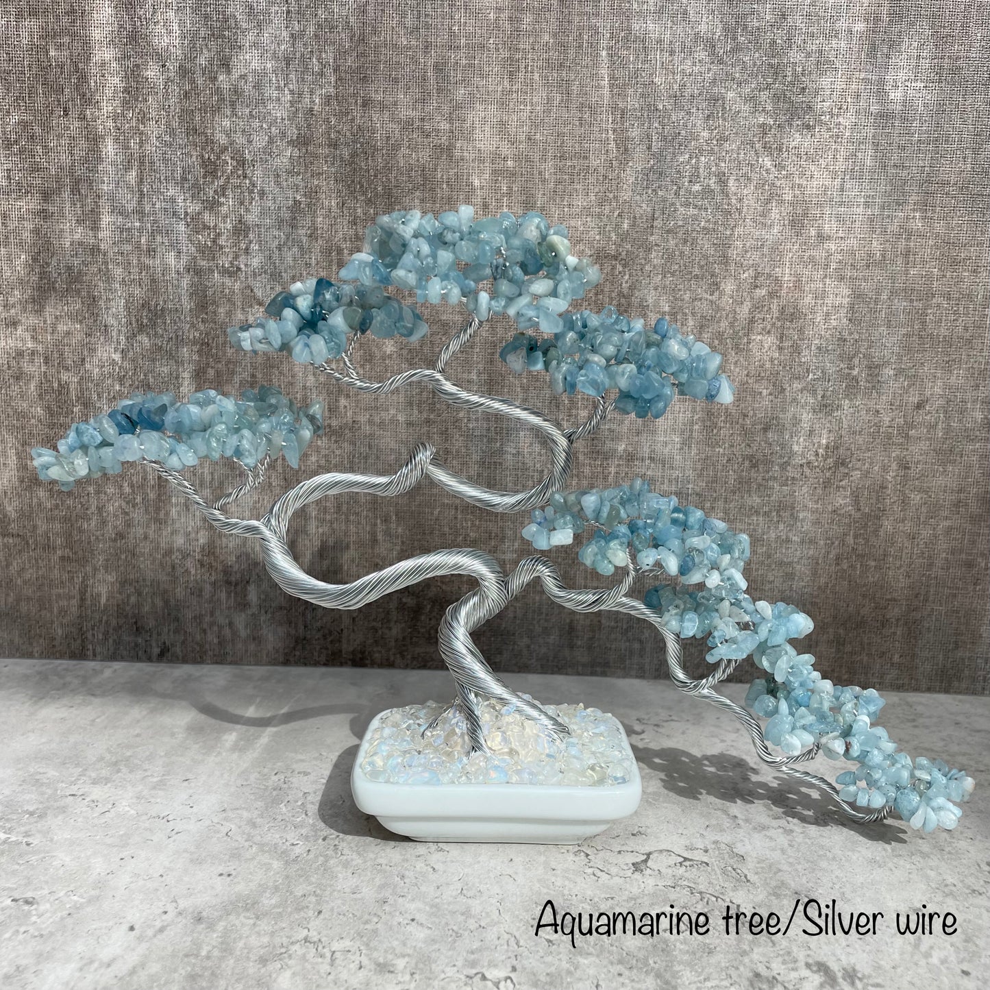 Aquamarine Bonsai Crystal Tree