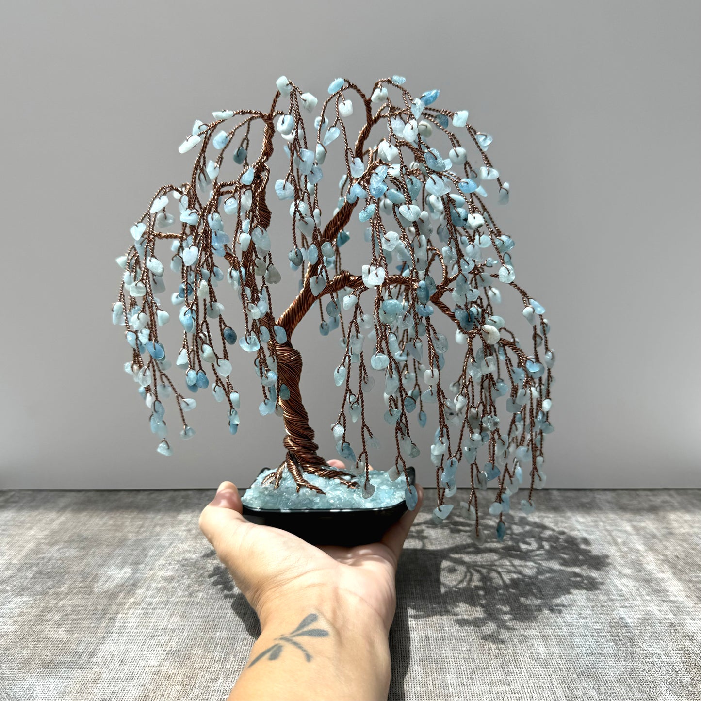 Aquamarine Willow  Crystal tree