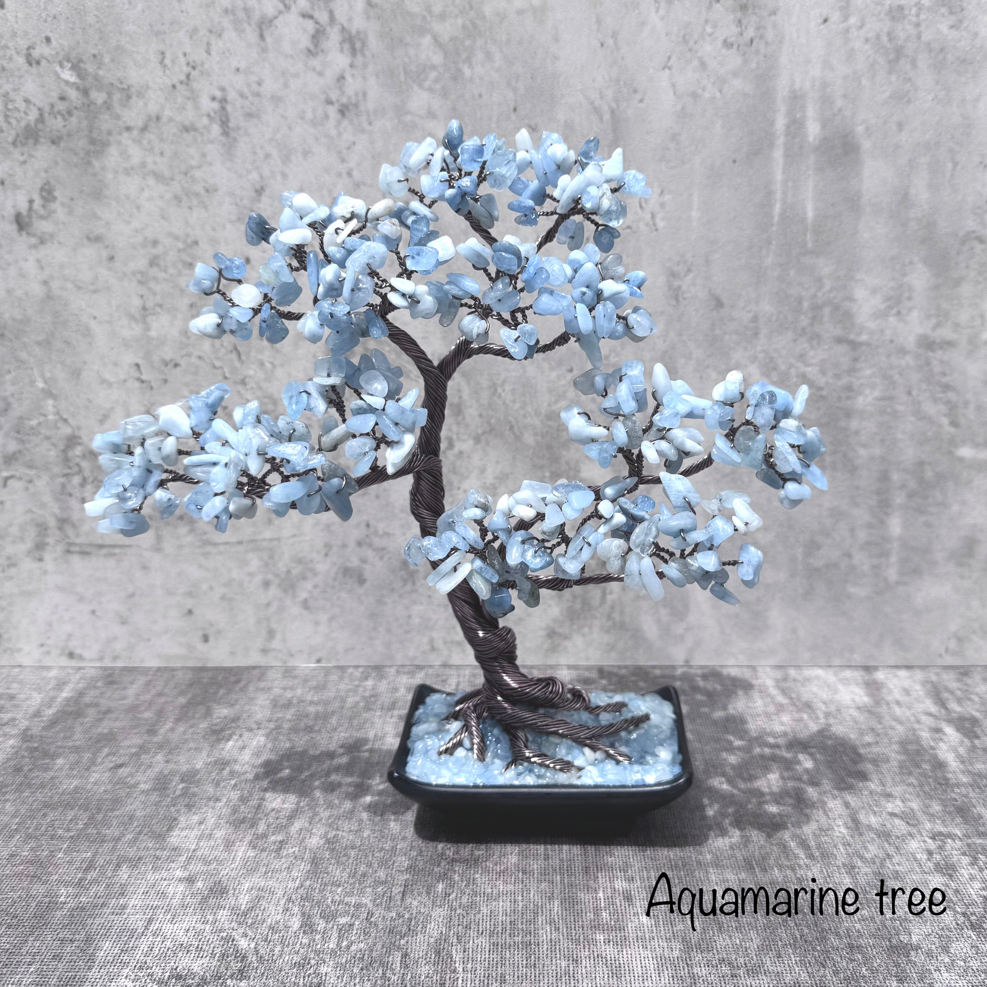 Aquamarine Crystal Bonsai Tree