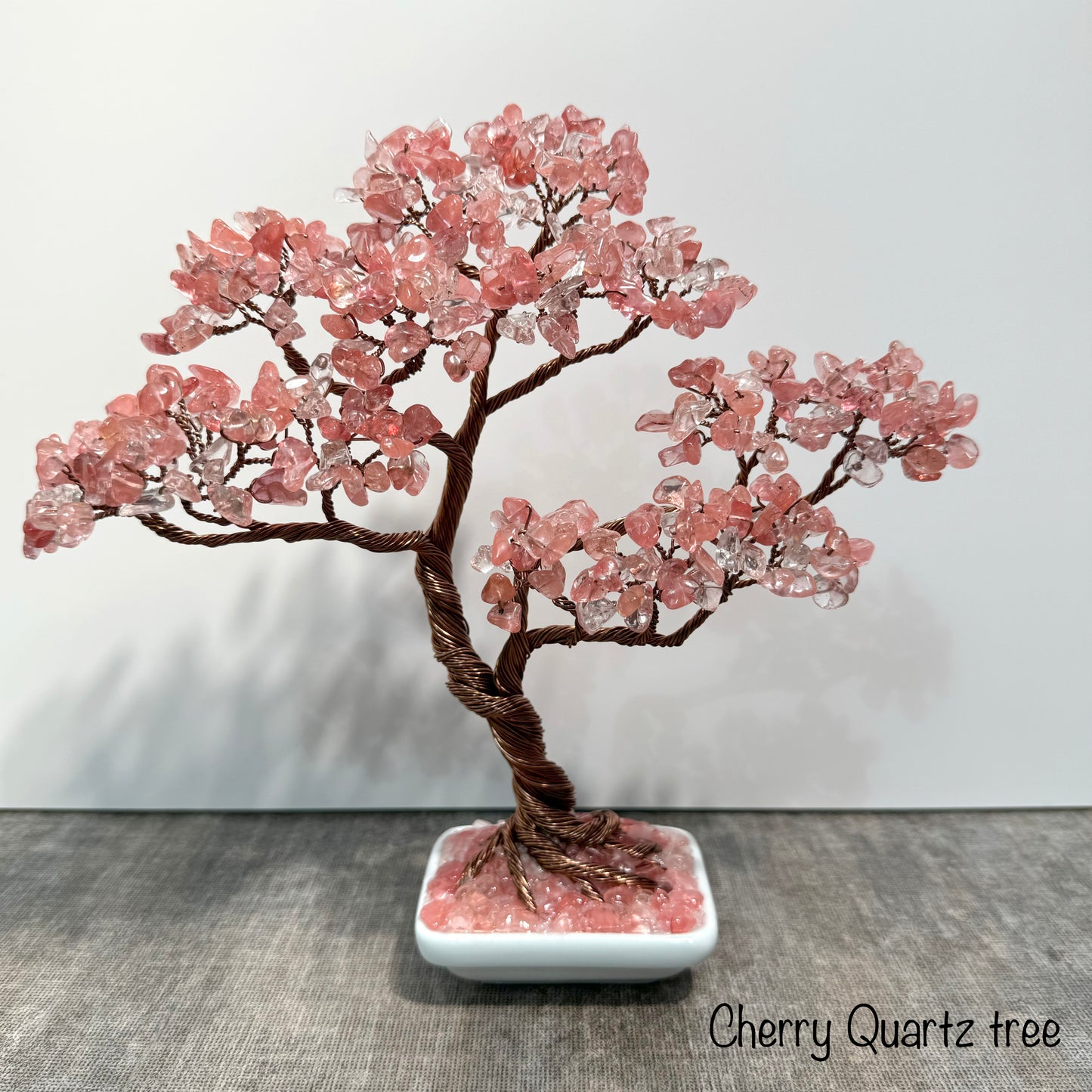 Cherry Quartz Bonsai Gemstone tree