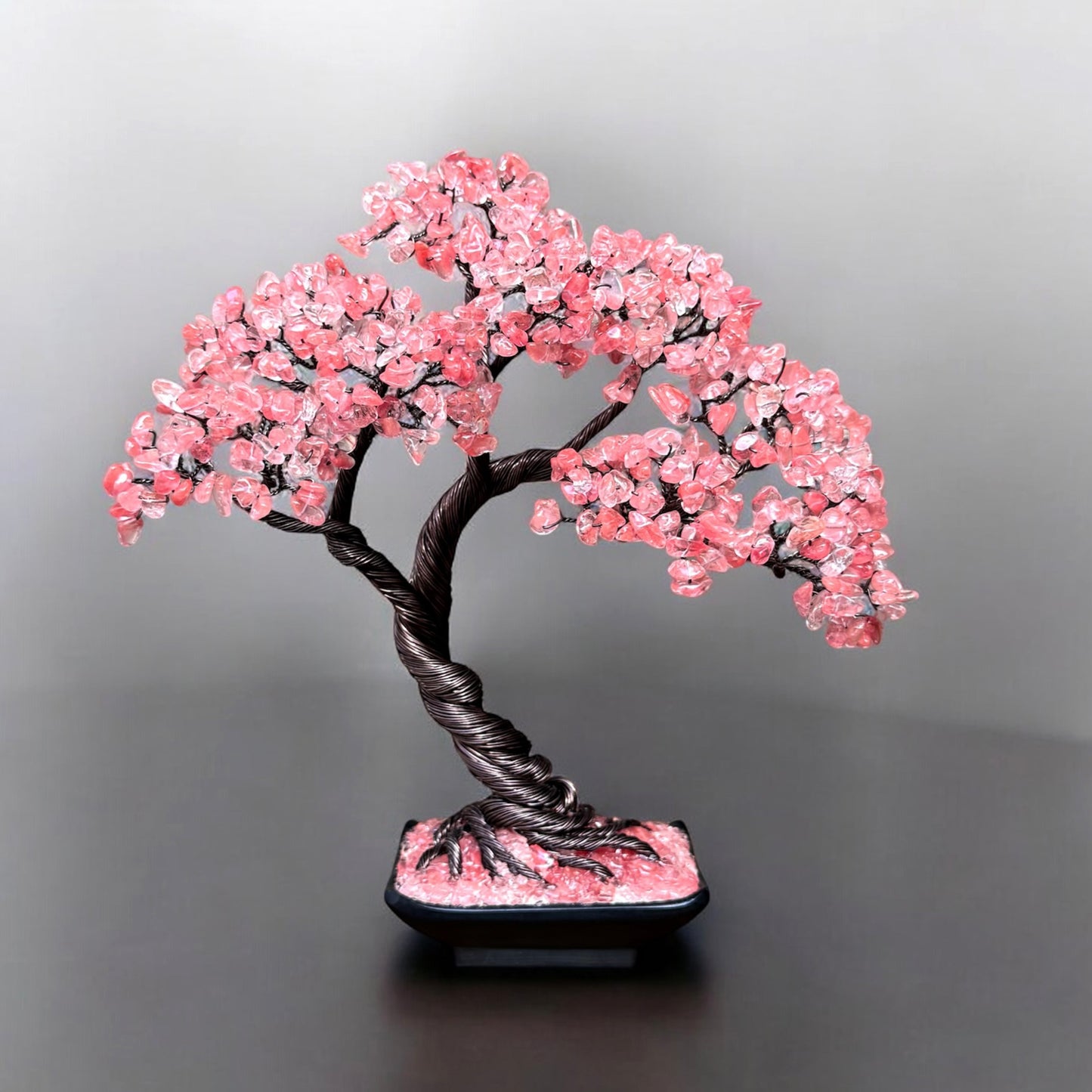 Cherry Quartz Bonsai Crystal Tree