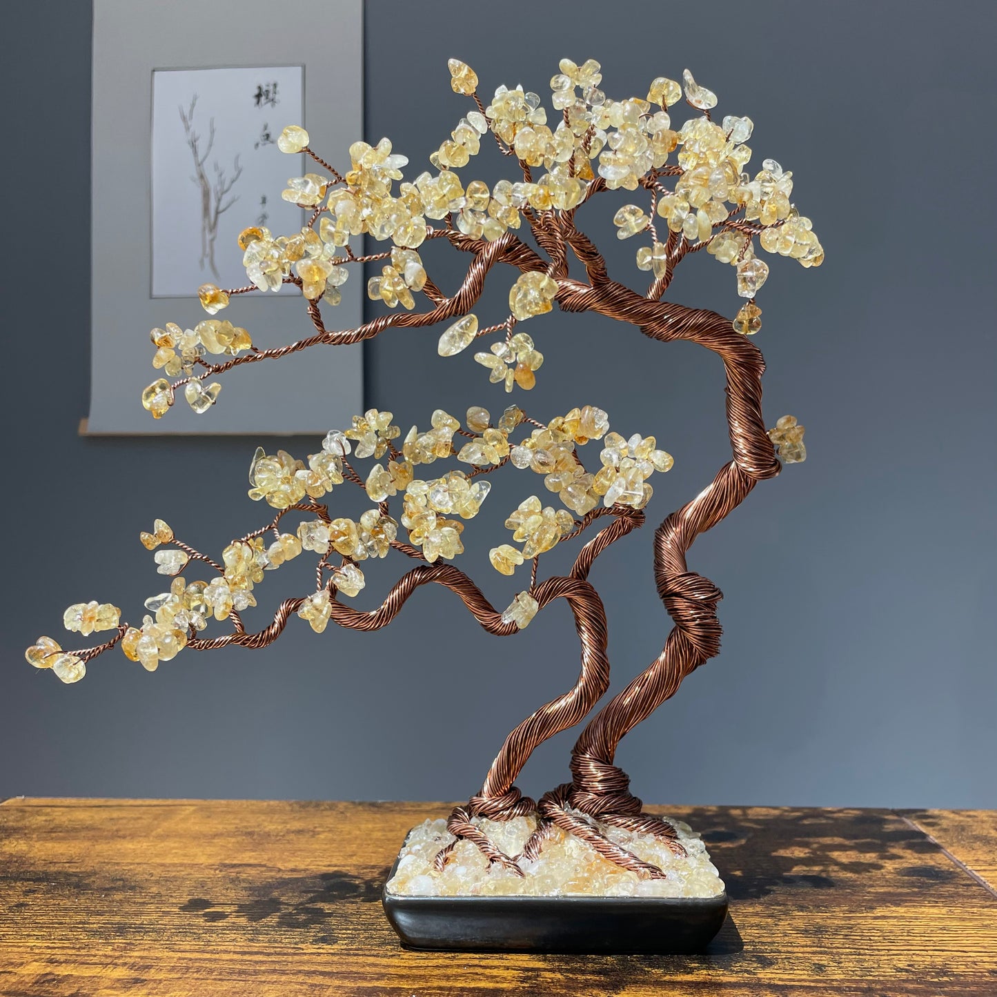 Large Citrine Gemstone Tree