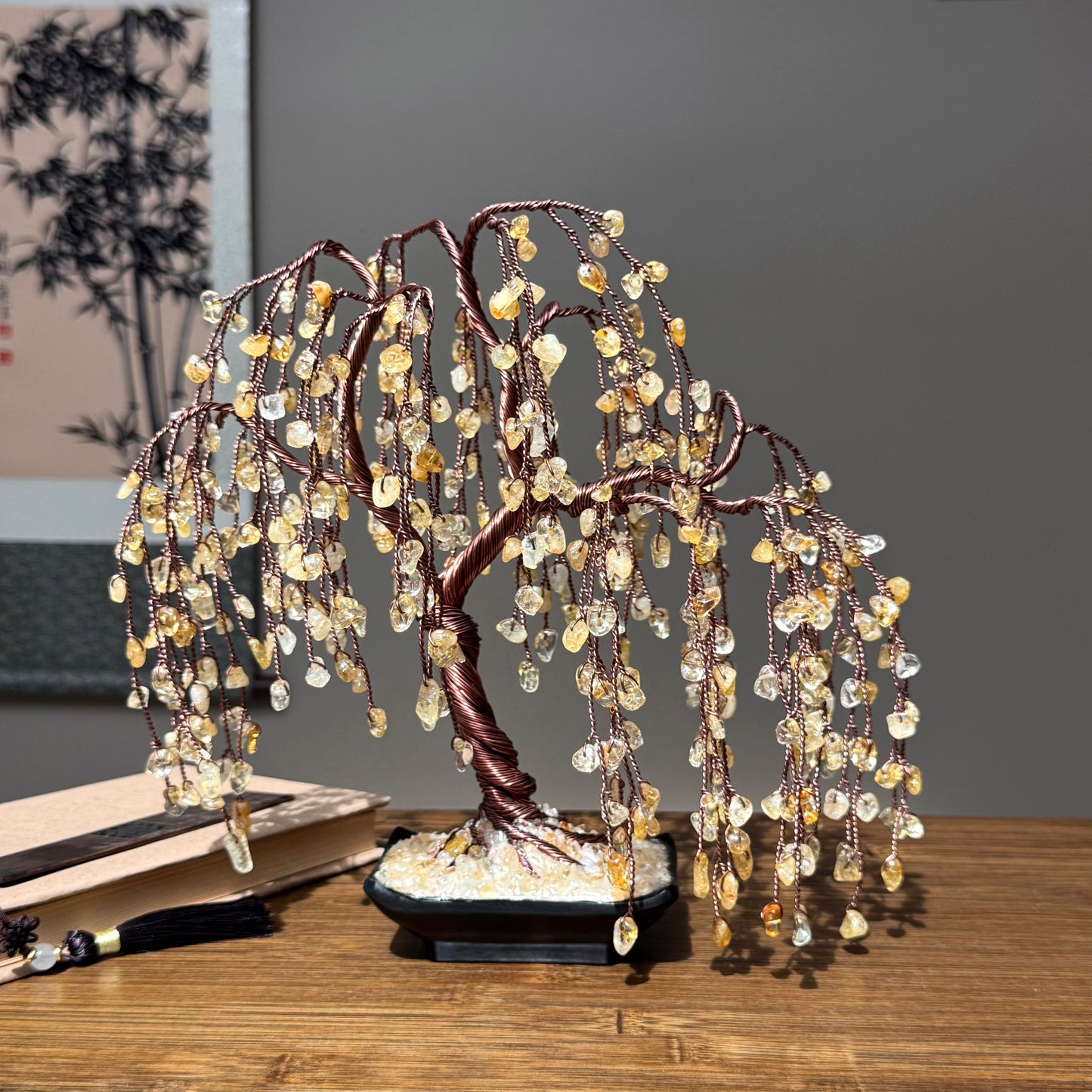 Citrine Willow Crystal Tree