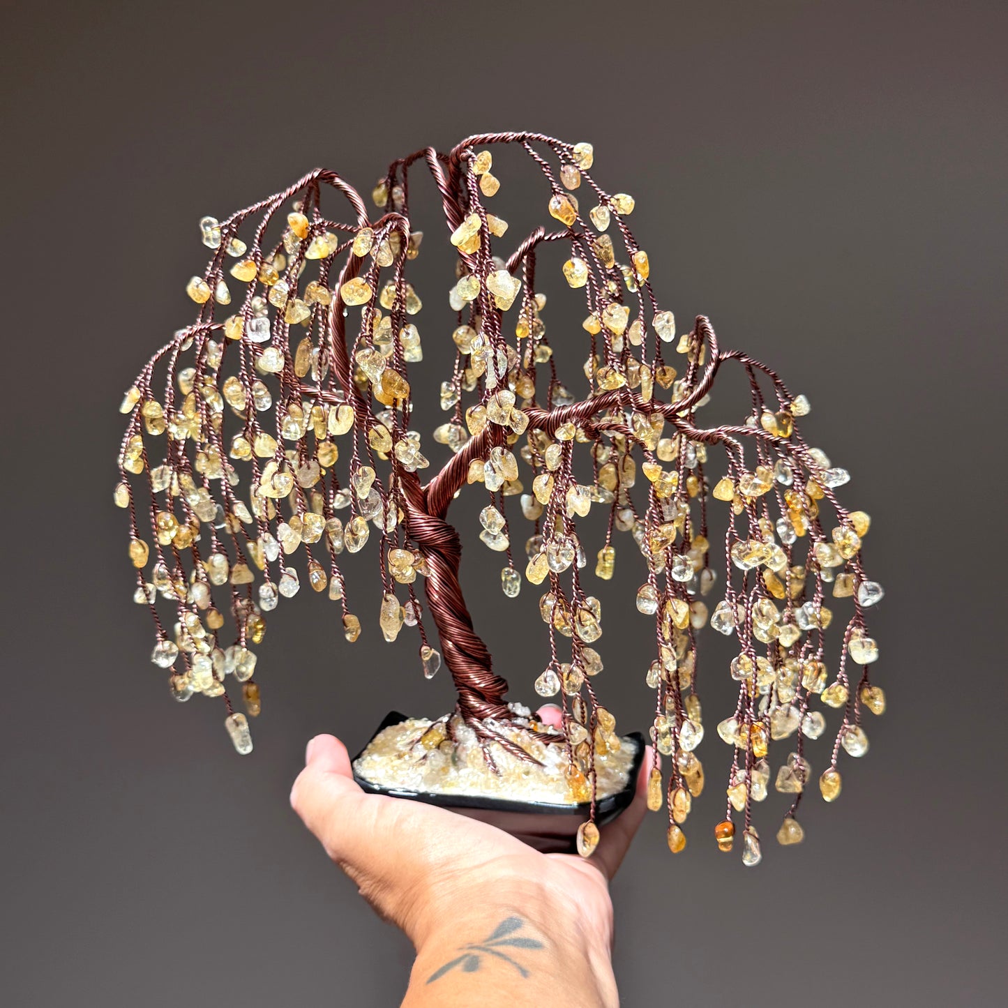 Citrine Willow Crystal Tree